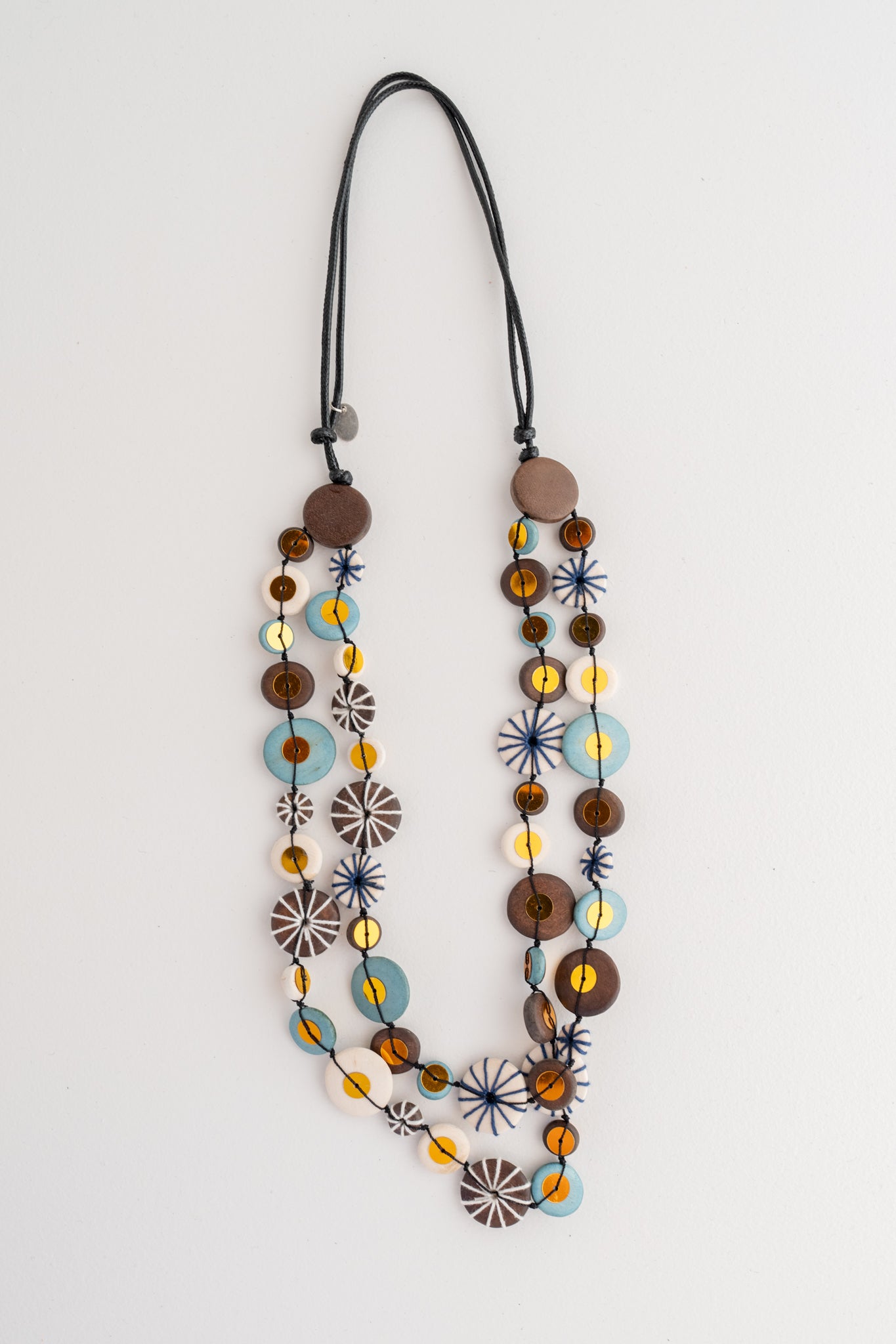 Sylca Designs Melody Statement Necklace, Brown 