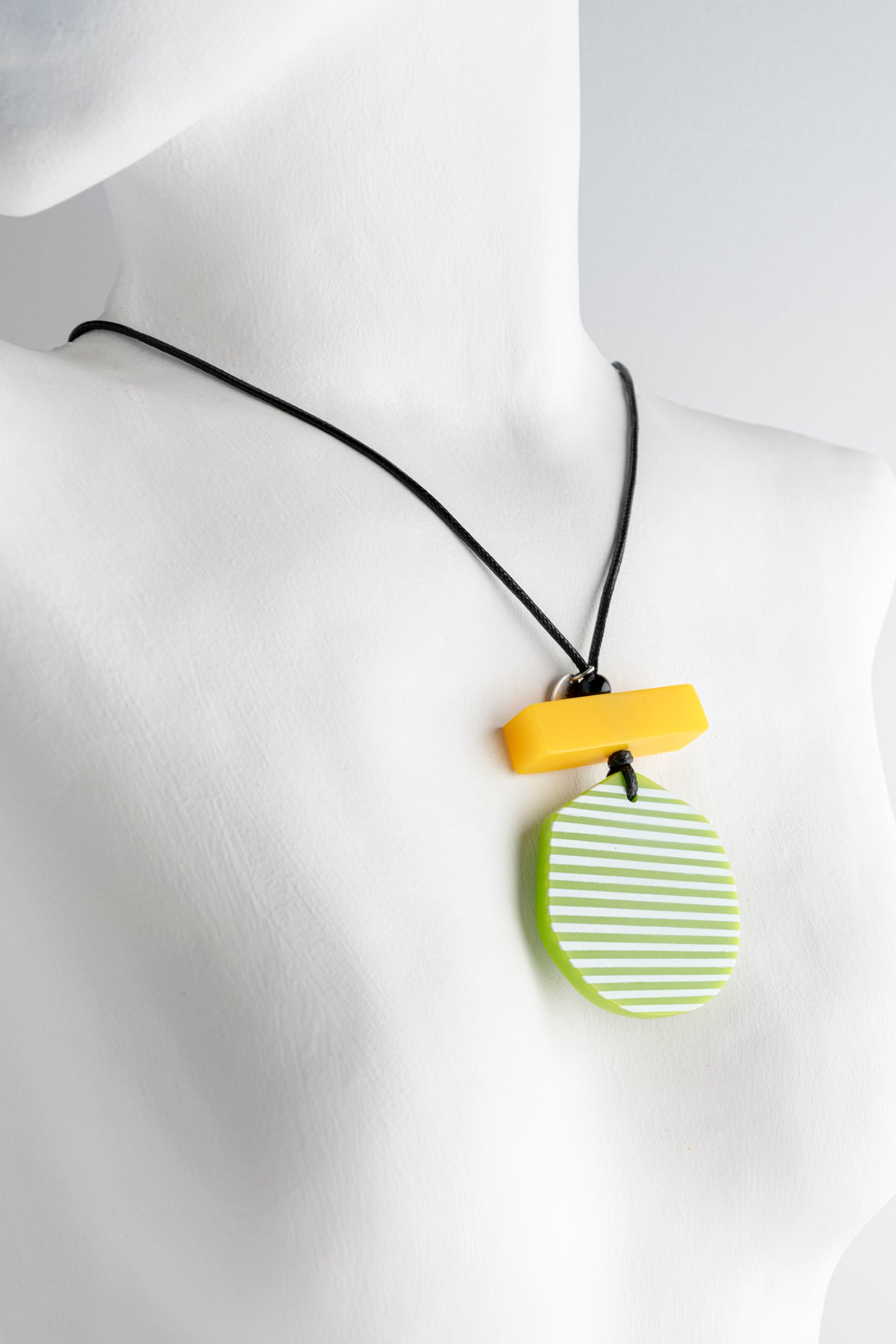 Sylca Designs Palms Statement Necklace, Lime 