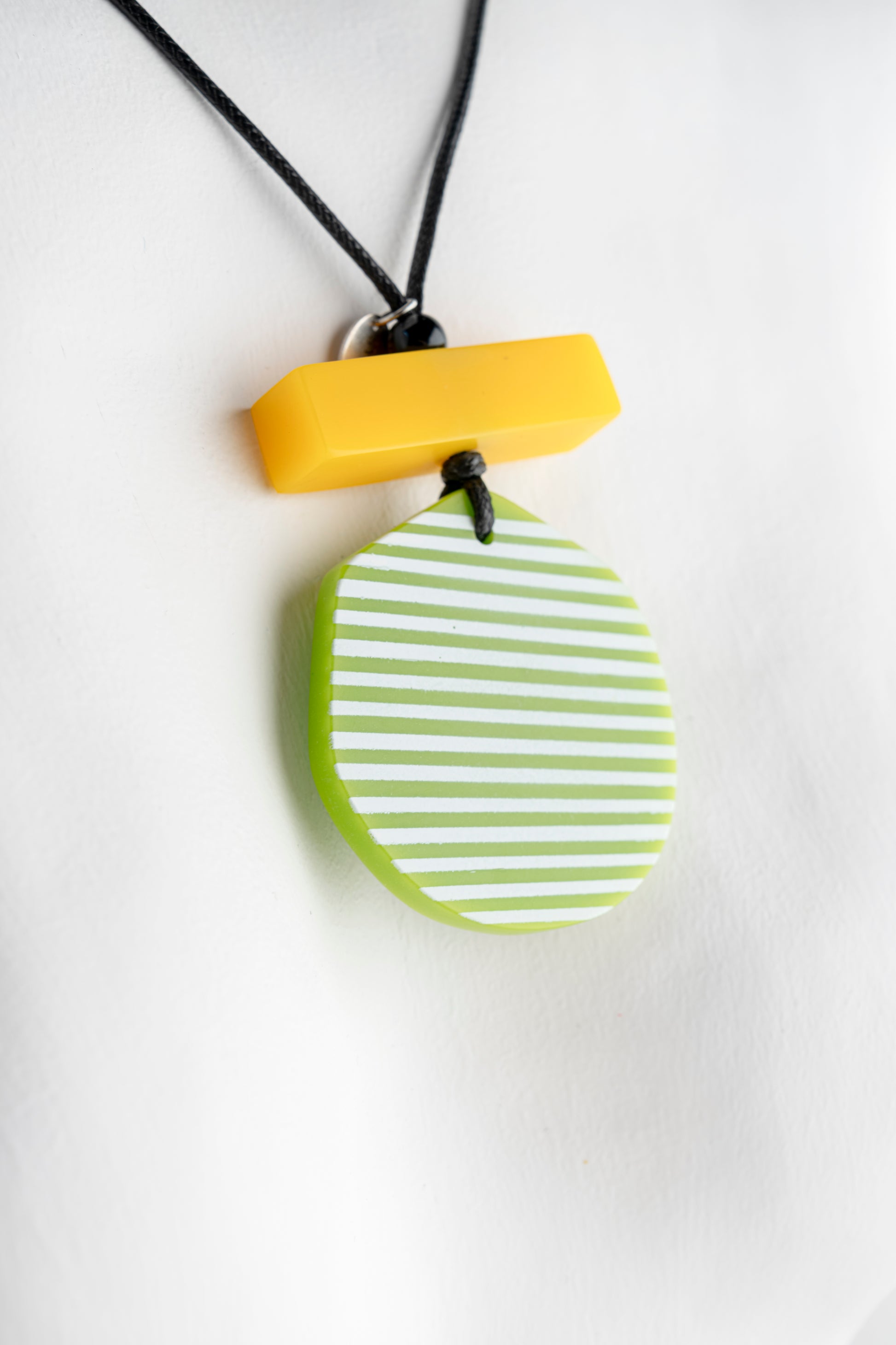 Sylca Designs Palms Statement Necklace, Lime 
