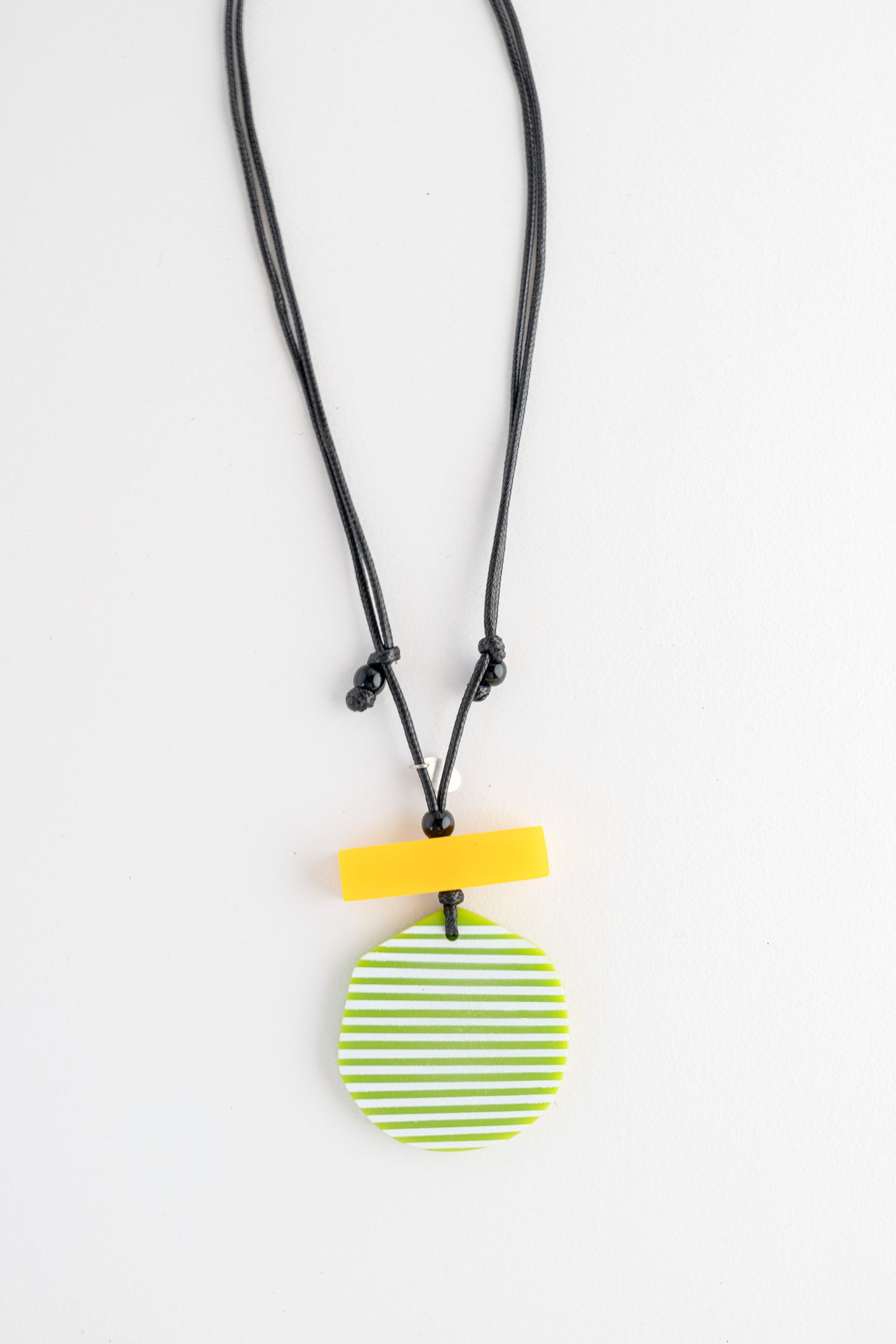 Sylca Designs Palms Statement Necklace, Lime 