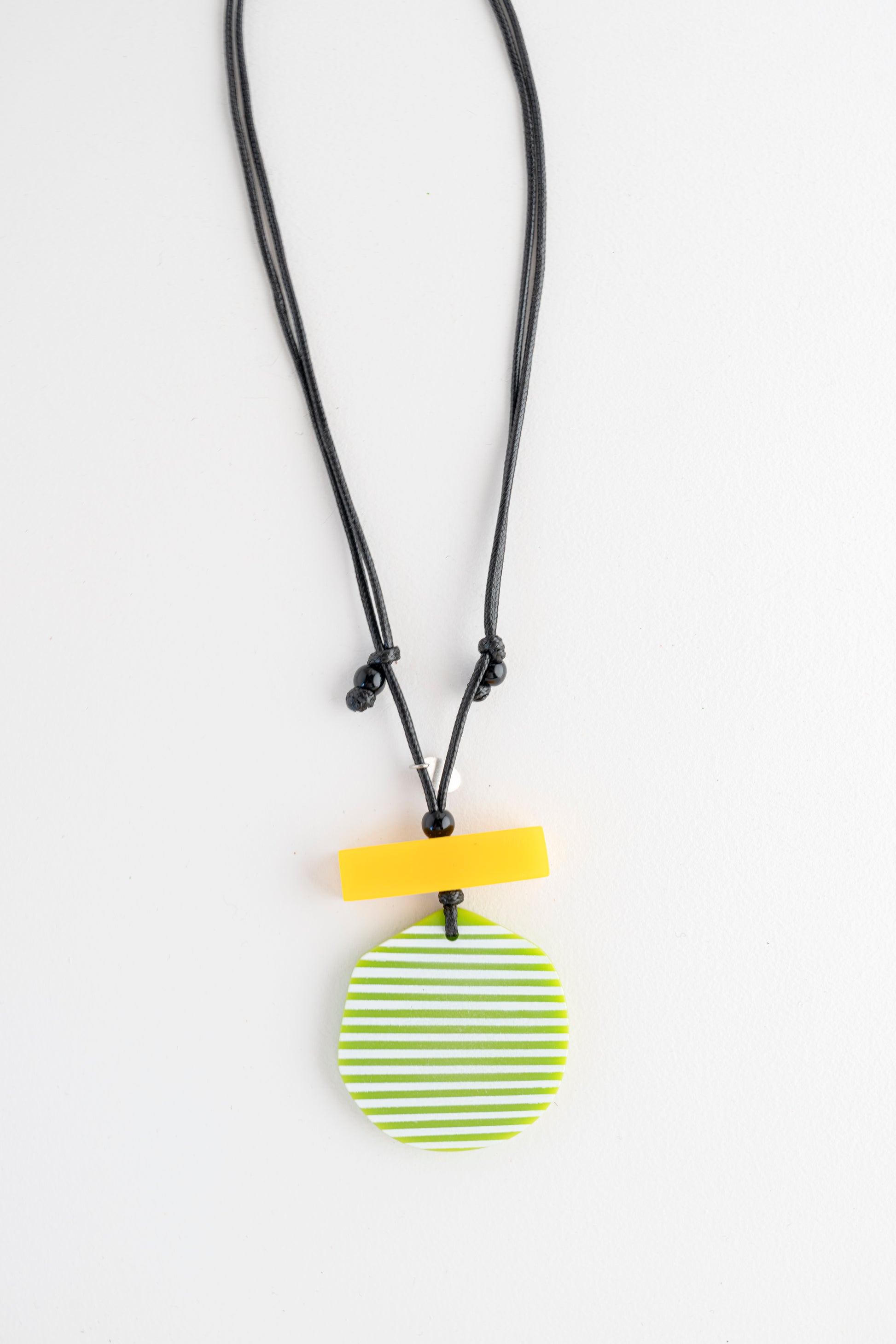 Sylca Designs Palms Statement Necklace, Lime 