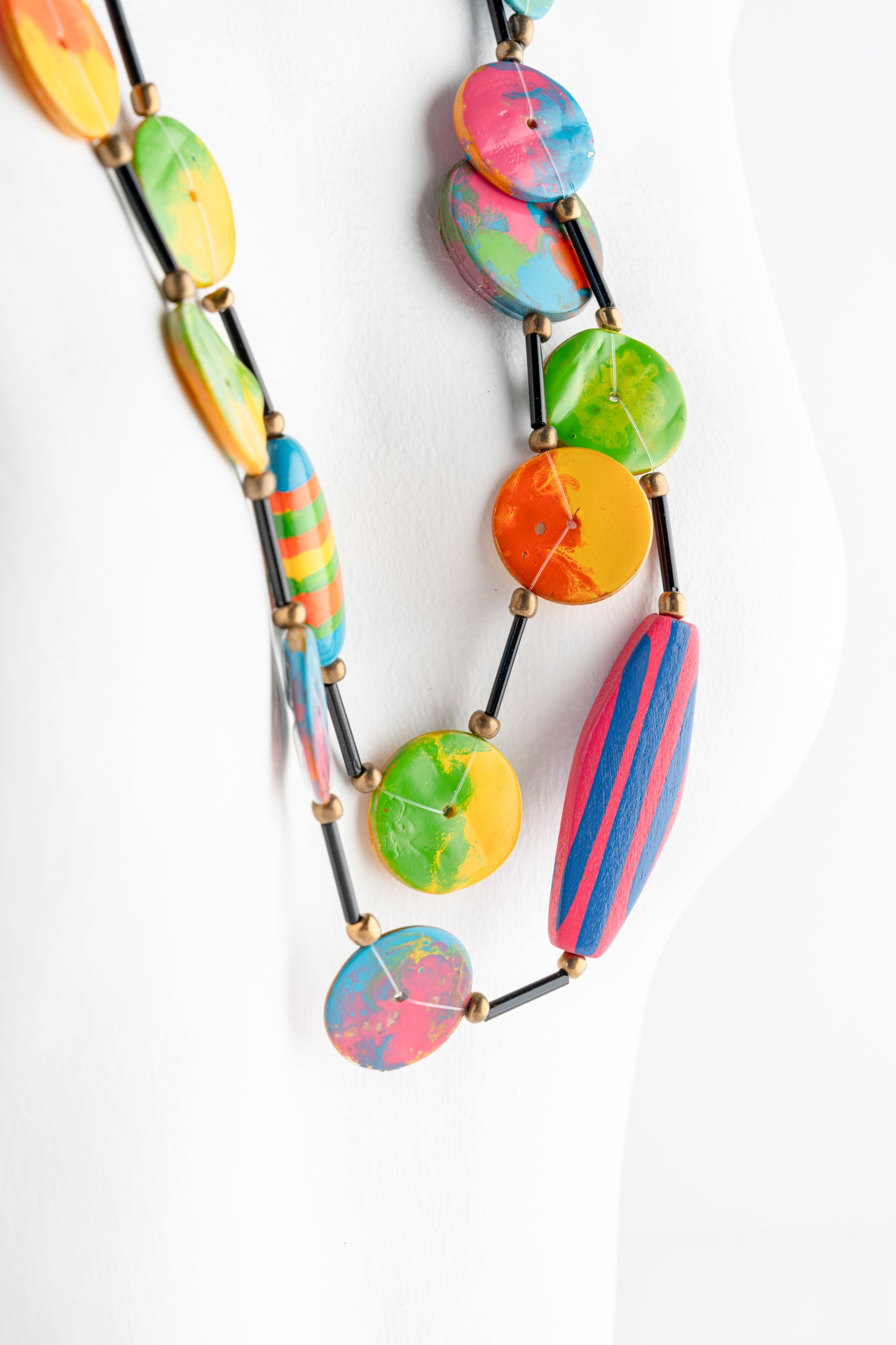 Sylca Designs Reese Colorburst Double Strand Necklace 