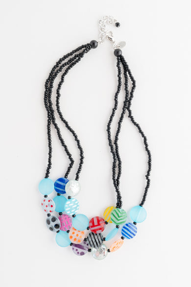 Sylca Designs Sea Stone Triple Strand Necklace 