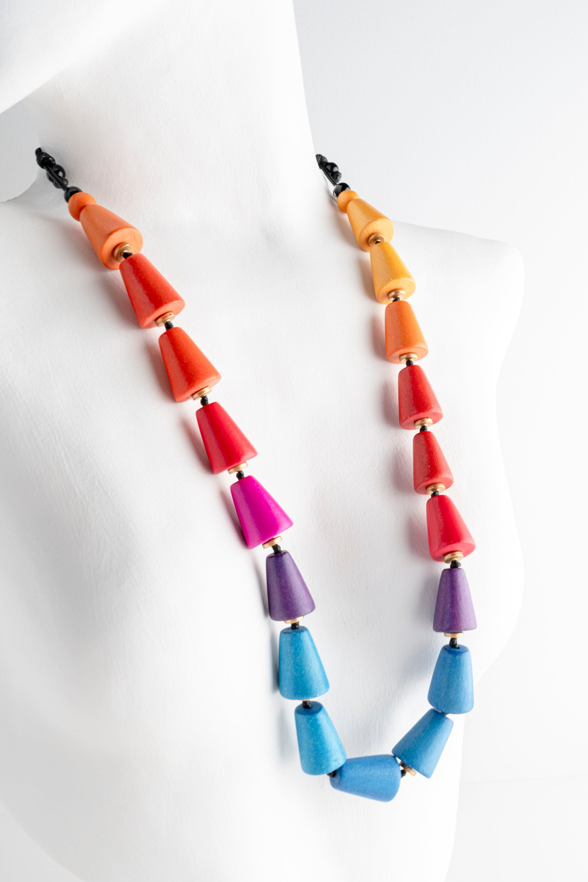 Sylca Designs Zariah Multi Color Ombre Necklace 