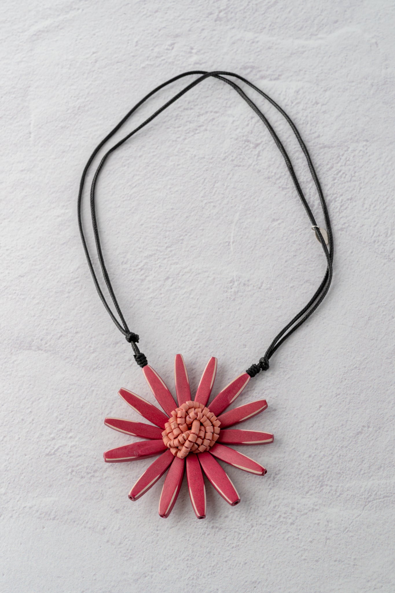 Sylca Designs Single Flower Necklace- Magenta 