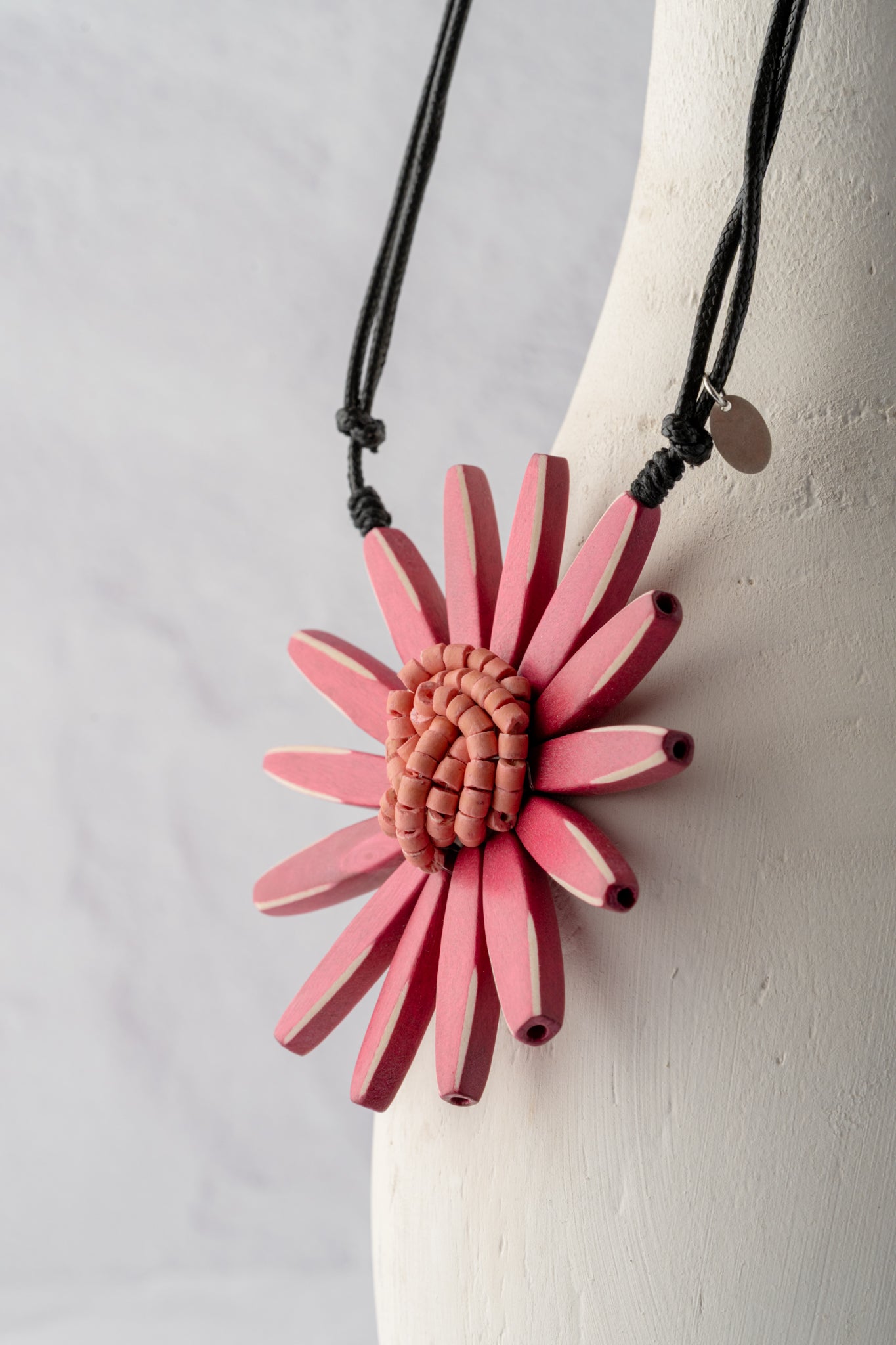 Sylca Designs Single Flower Necklace- Magenta 