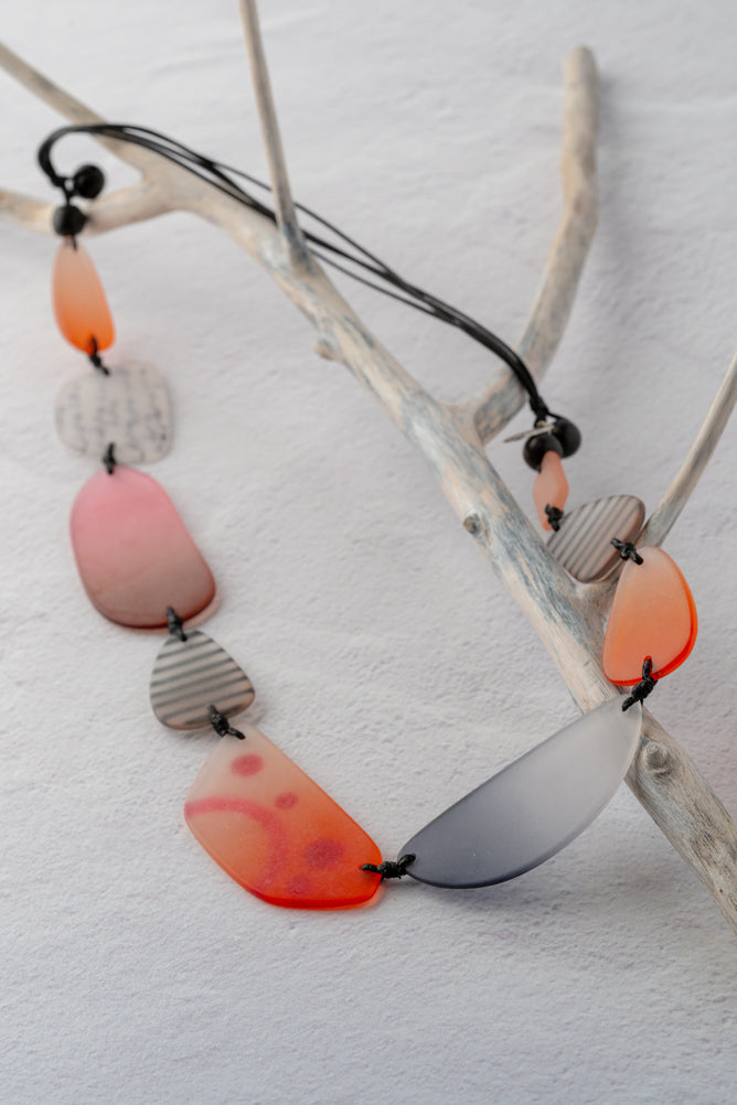 Sylca Designs Celia Necklace, Orange 