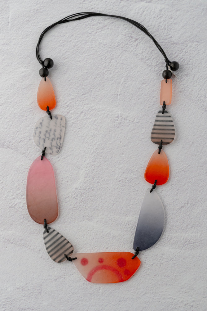 Sylca Designs Celia Necklace, Orange 
