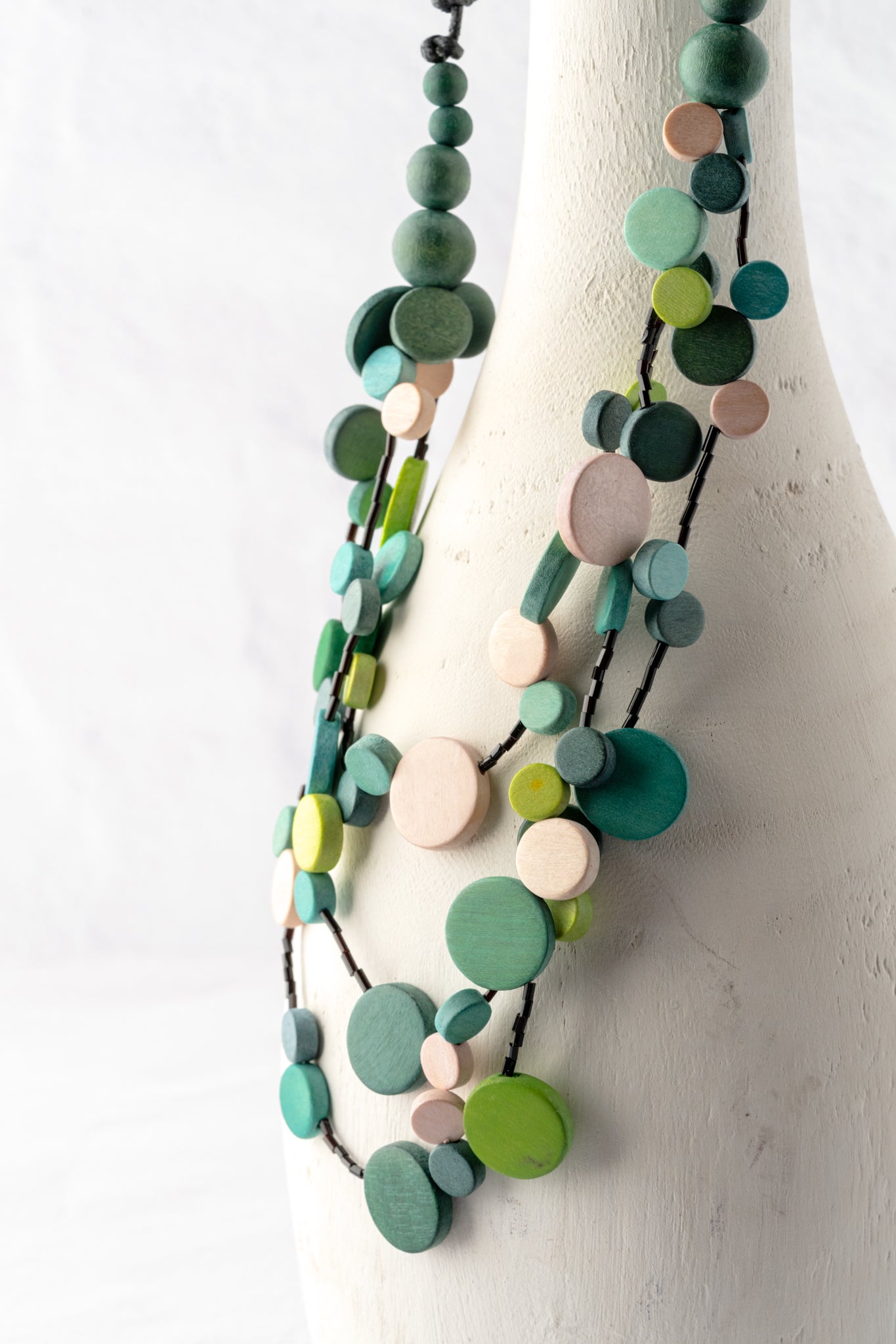 Sylca Designs Multi Strand Millie Necklace, Green 