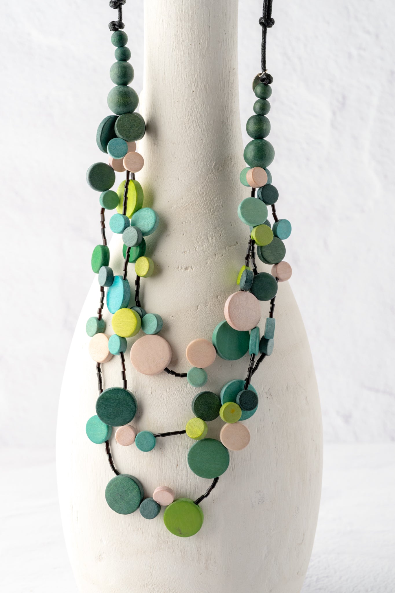 Sylca Designs Multi Strand Millie Necklace, Green 