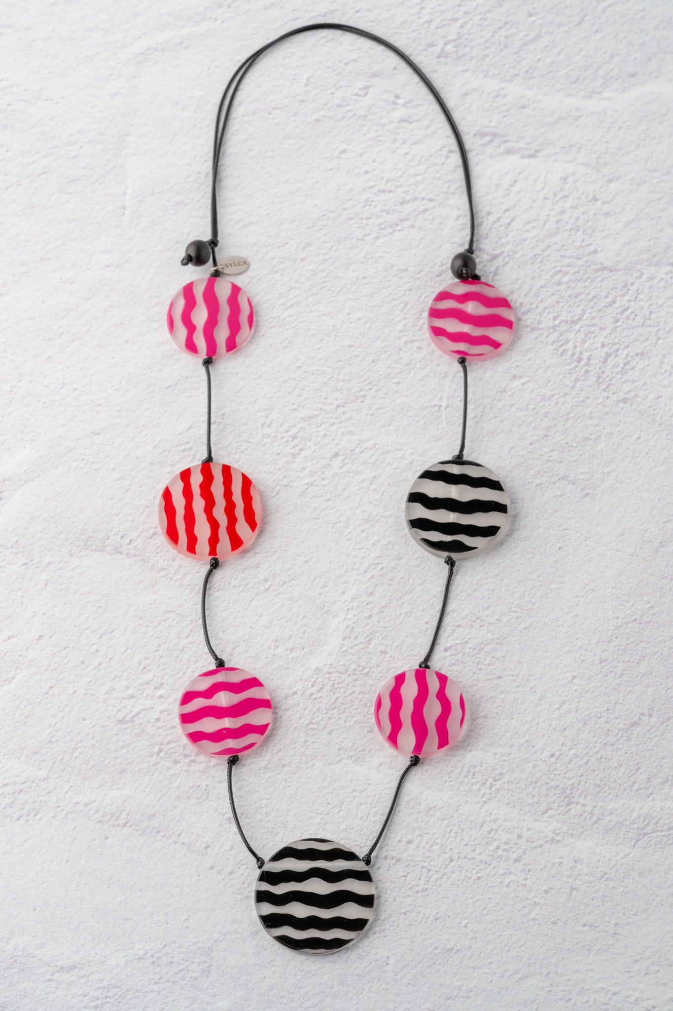 Sylca Designs Zingy Necklace, Fuchsia 