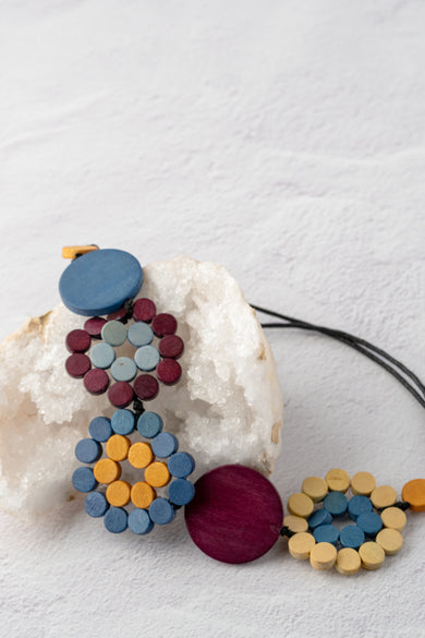 Sylca Designs Dahlia Joy Necklace, Merlot