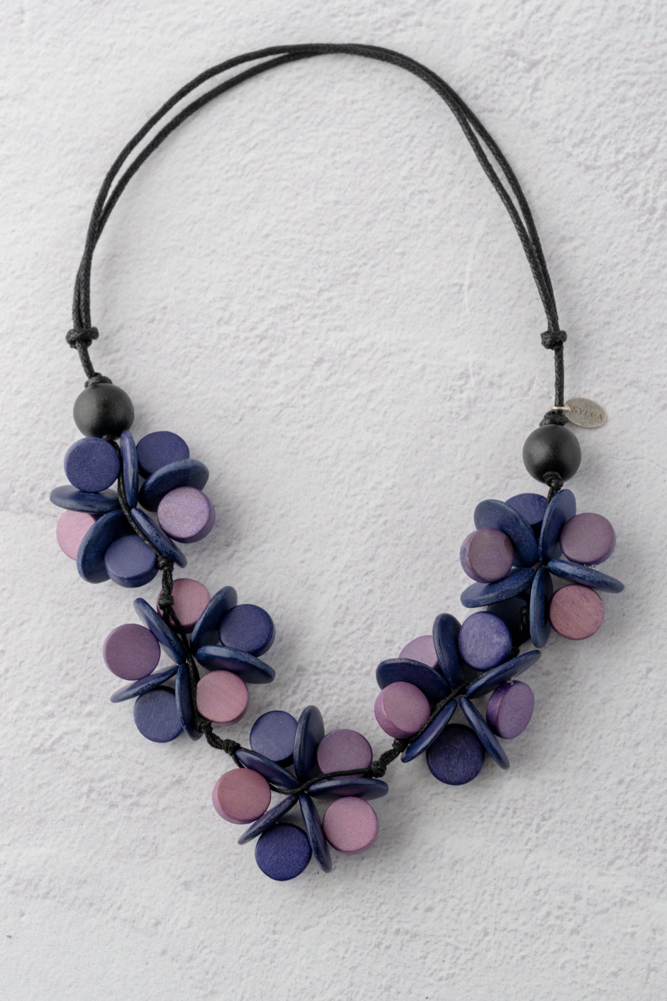 Sylca Designs Cascading Blooms Necklace, Purple 