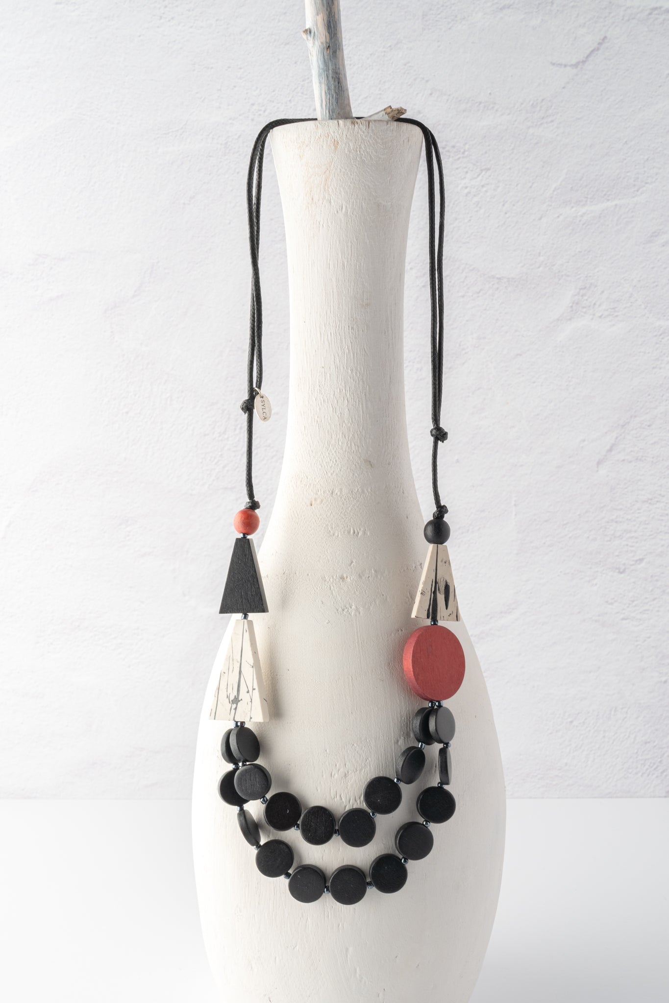 Sylca Designs Scarlett Multi-Strand Necklace, Black/Red 