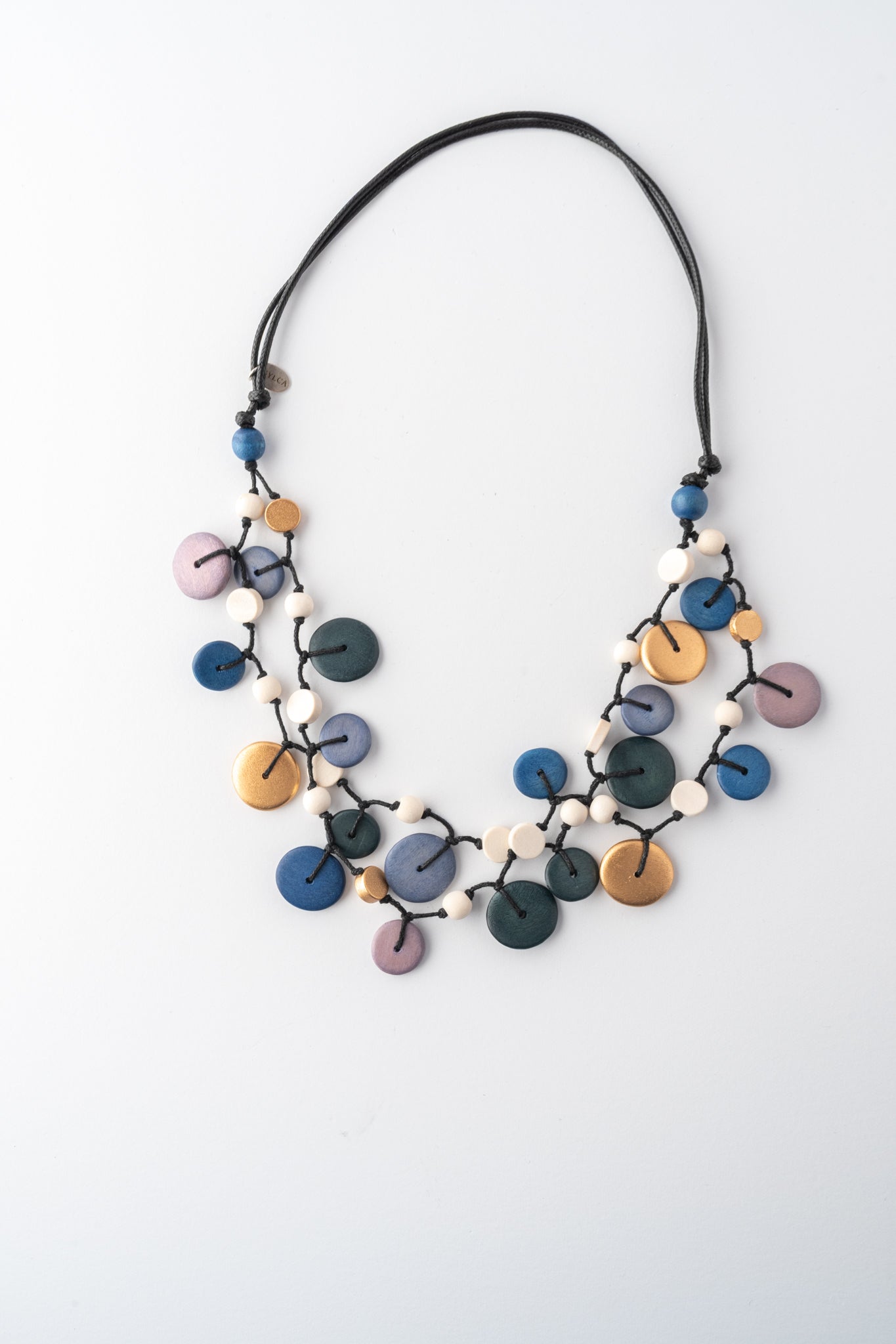 Sylca Designs Juliette Double Drop Necklace, Purple 