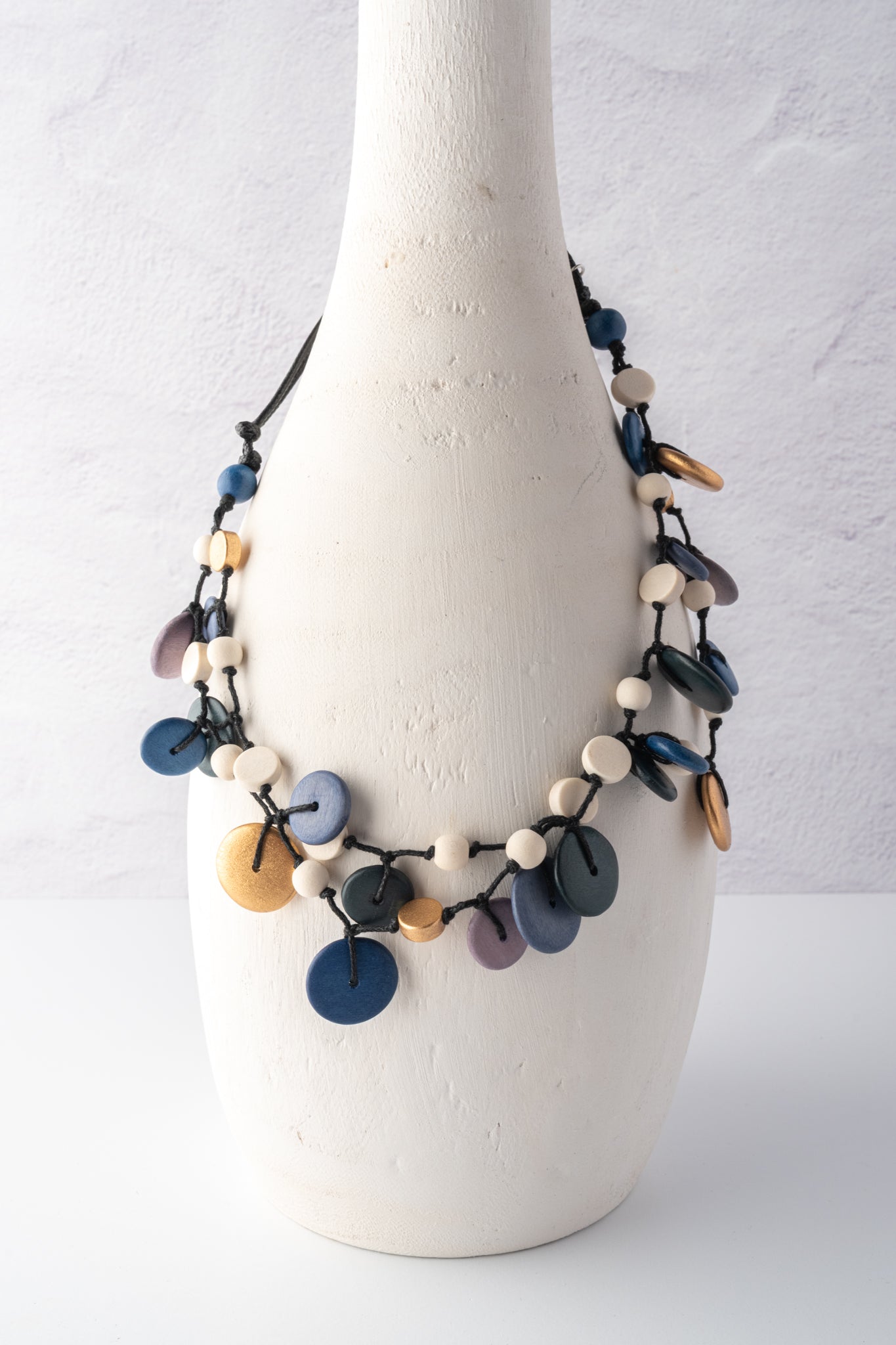 Sylca Designs Juliette Double Drop Necklace, Purple 