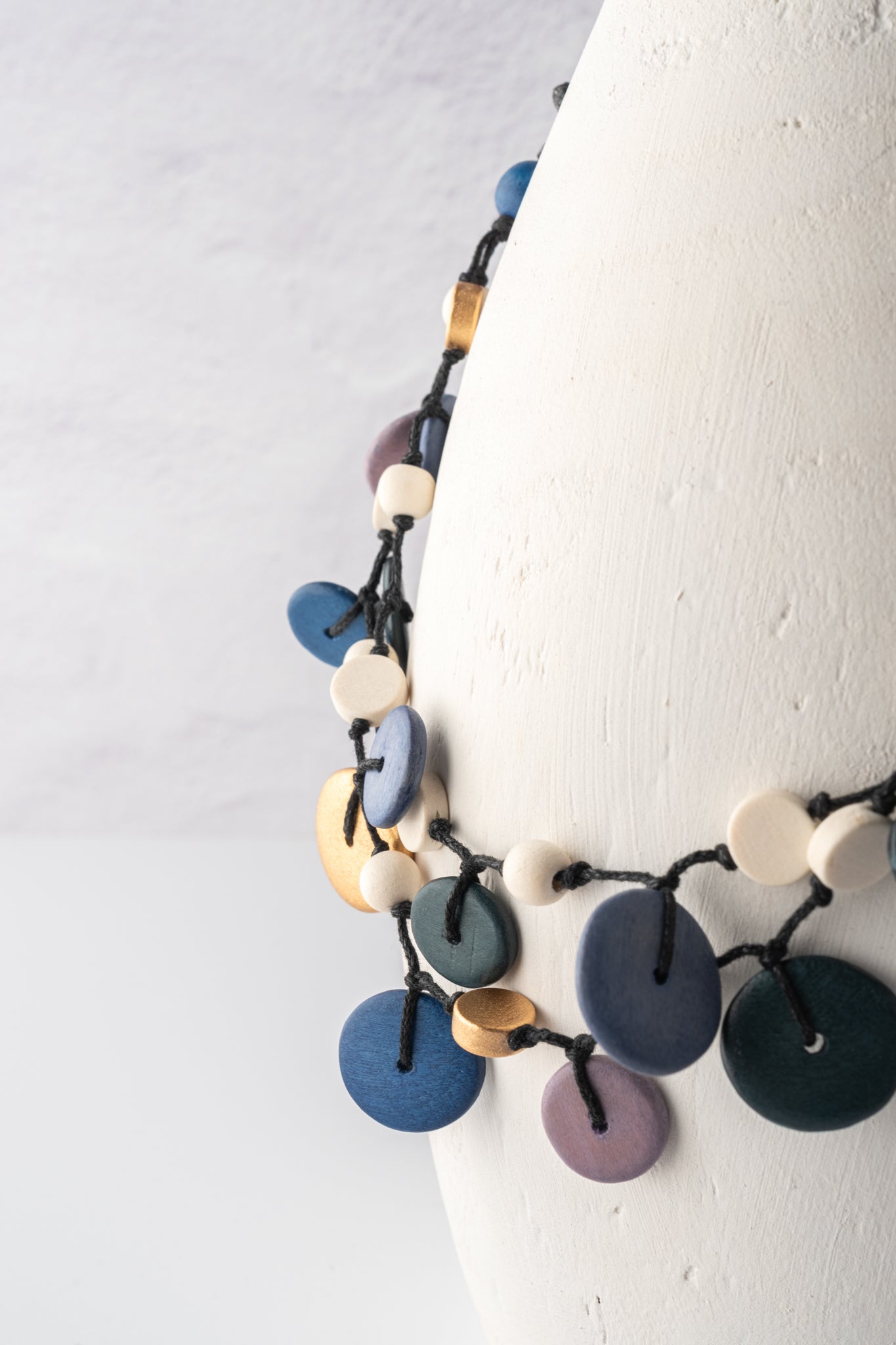 Sylca Designs Juliette Double Drop Necklace, Purple 