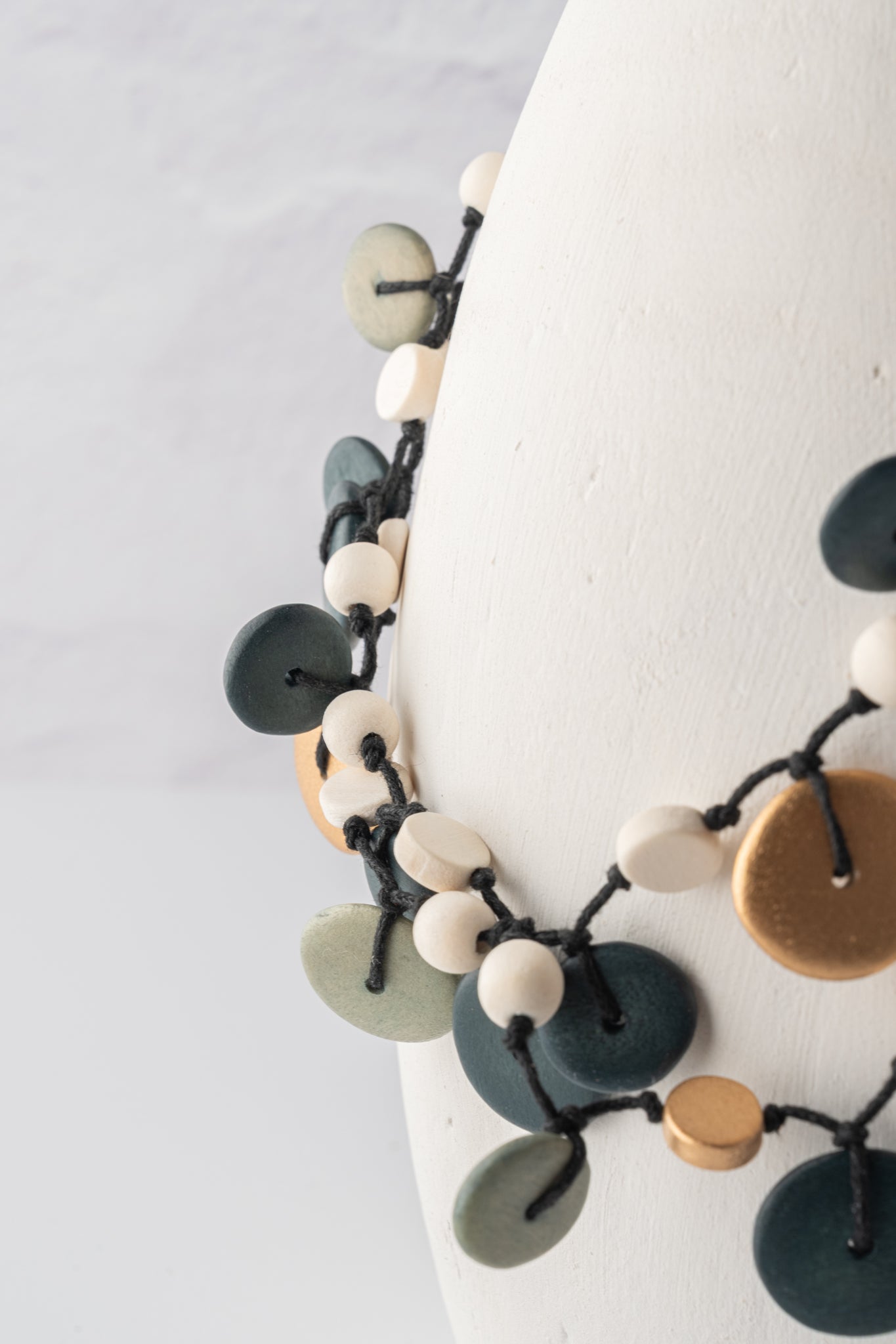 Sylca Designs Juliette Double Drop Necklace, Gray 