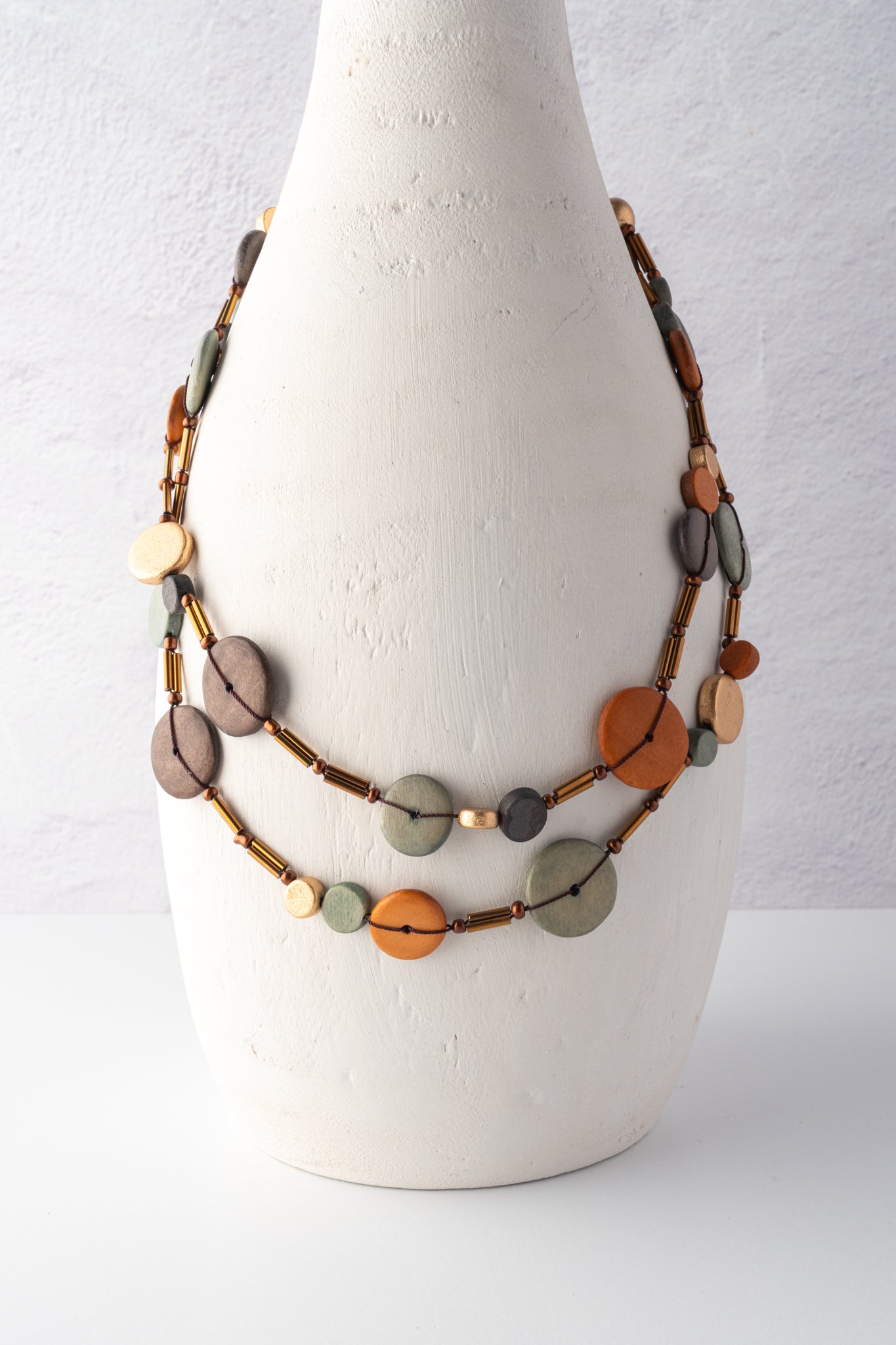 Sylca Designs Cerelia Splendor Necklace, Rust 