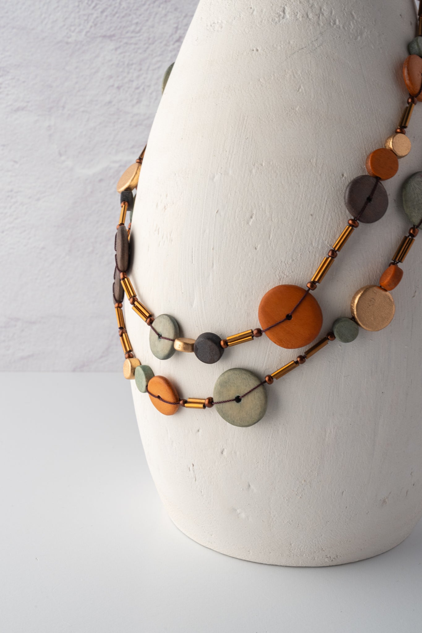 Sylca Designs Cerelia Splendor Necklace, Rust 