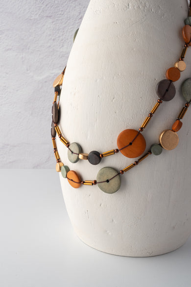 Sylca Designs Cerelia Splendor Necklace, Rust 