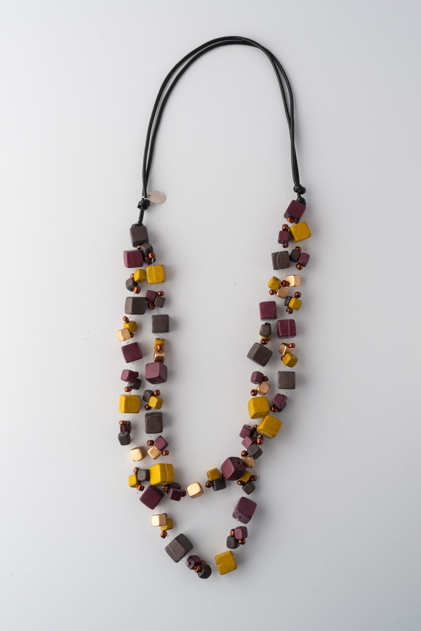 Sylca Designs Lia Floating Beads Necklace, Merlot 