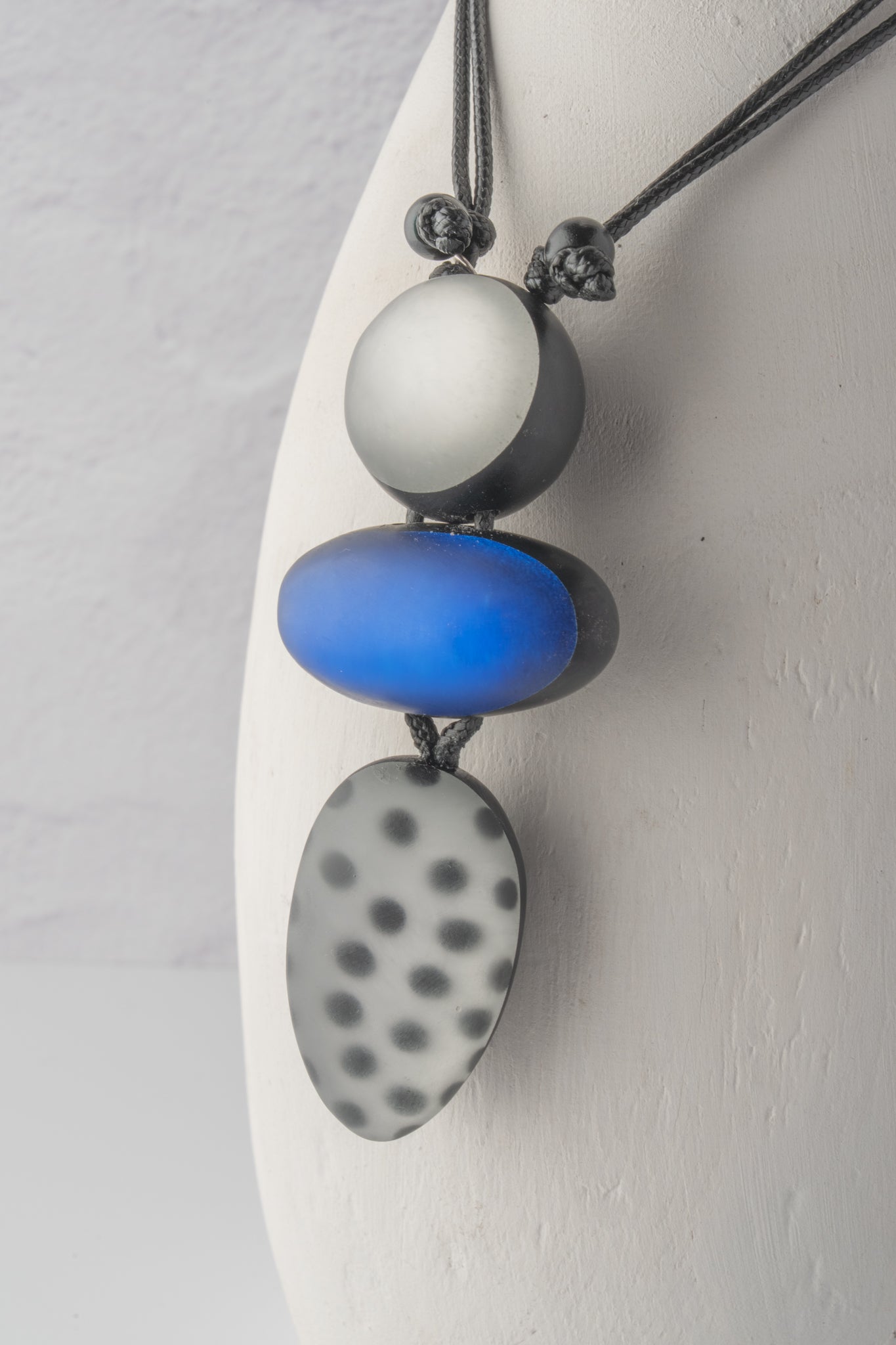 Sylca Designs Midori Polka Dot Necklace, Blue 