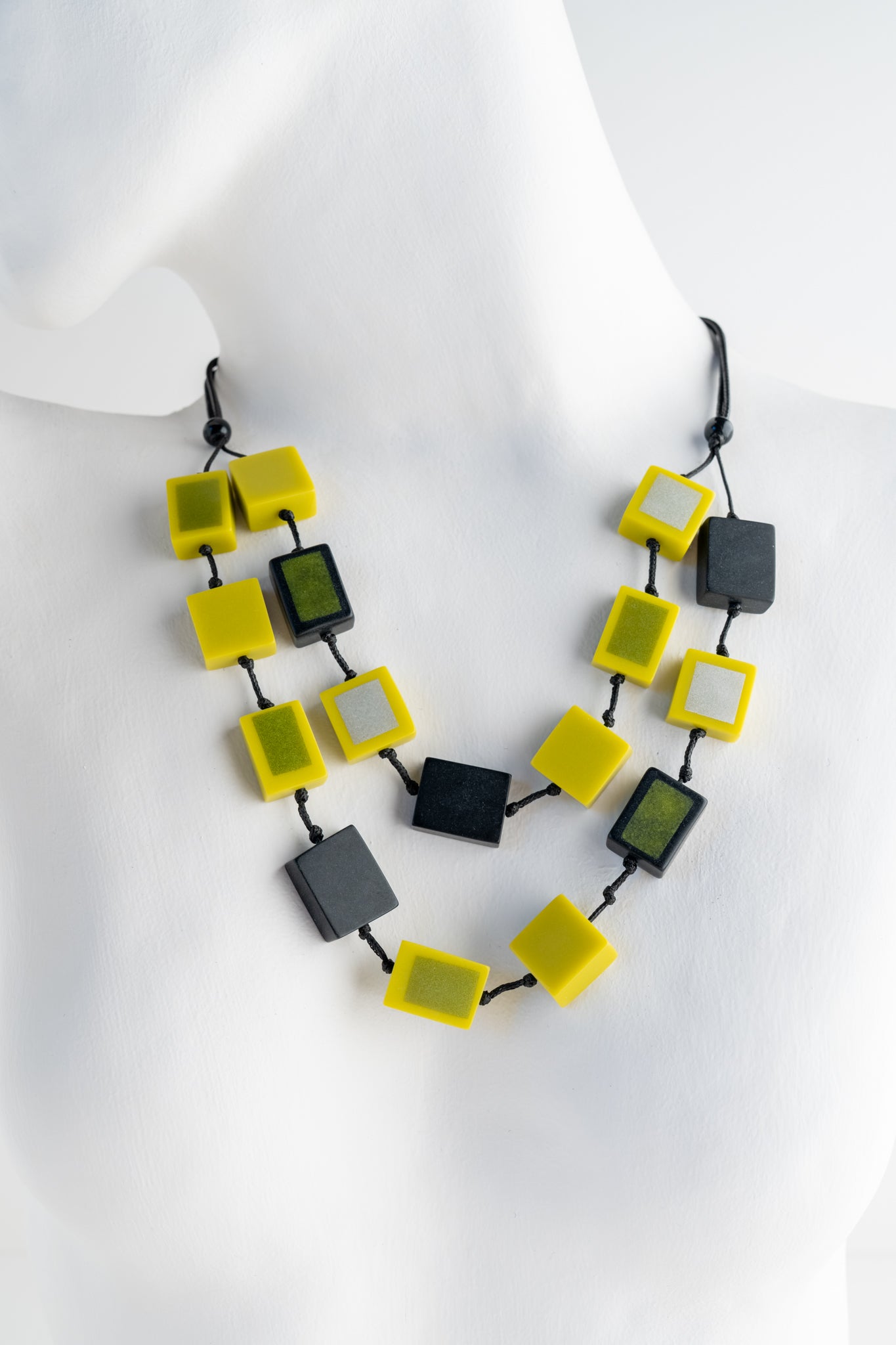 Sylca Designs Mira Verde Double Necklace, Lime Lime 