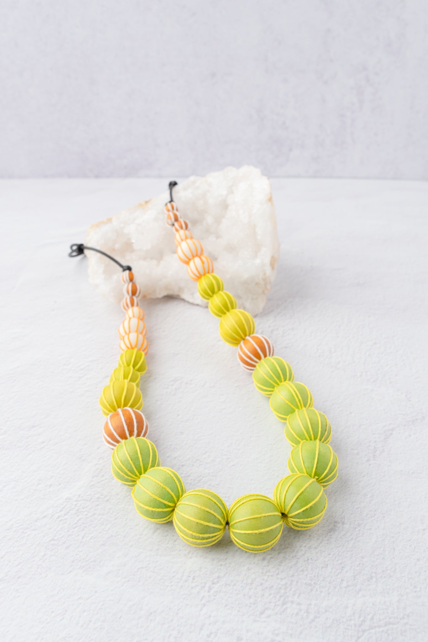 Sylca Designs Graduated Wrapped Beads, Lime 