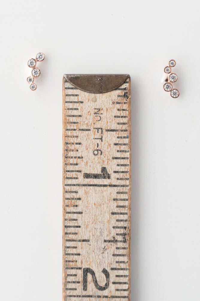 Tai Rose Gold Climber Post Earrings 