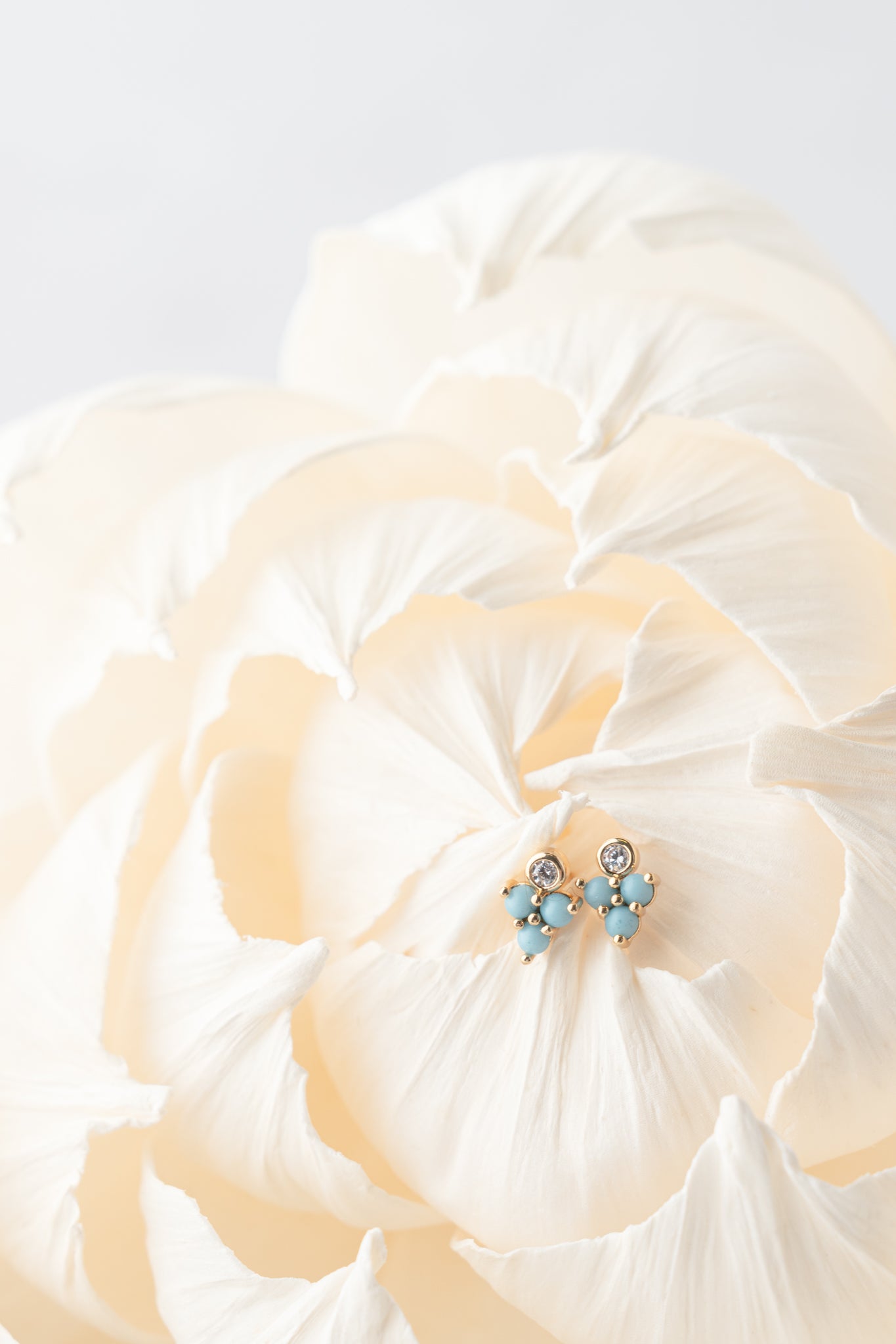 Tai Mini Ball Cluster Earrings - Turquoise 