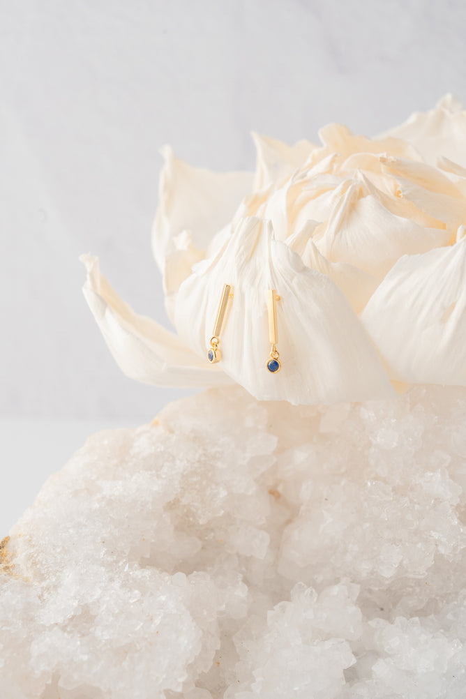 Pave/Stone Stick Earrings