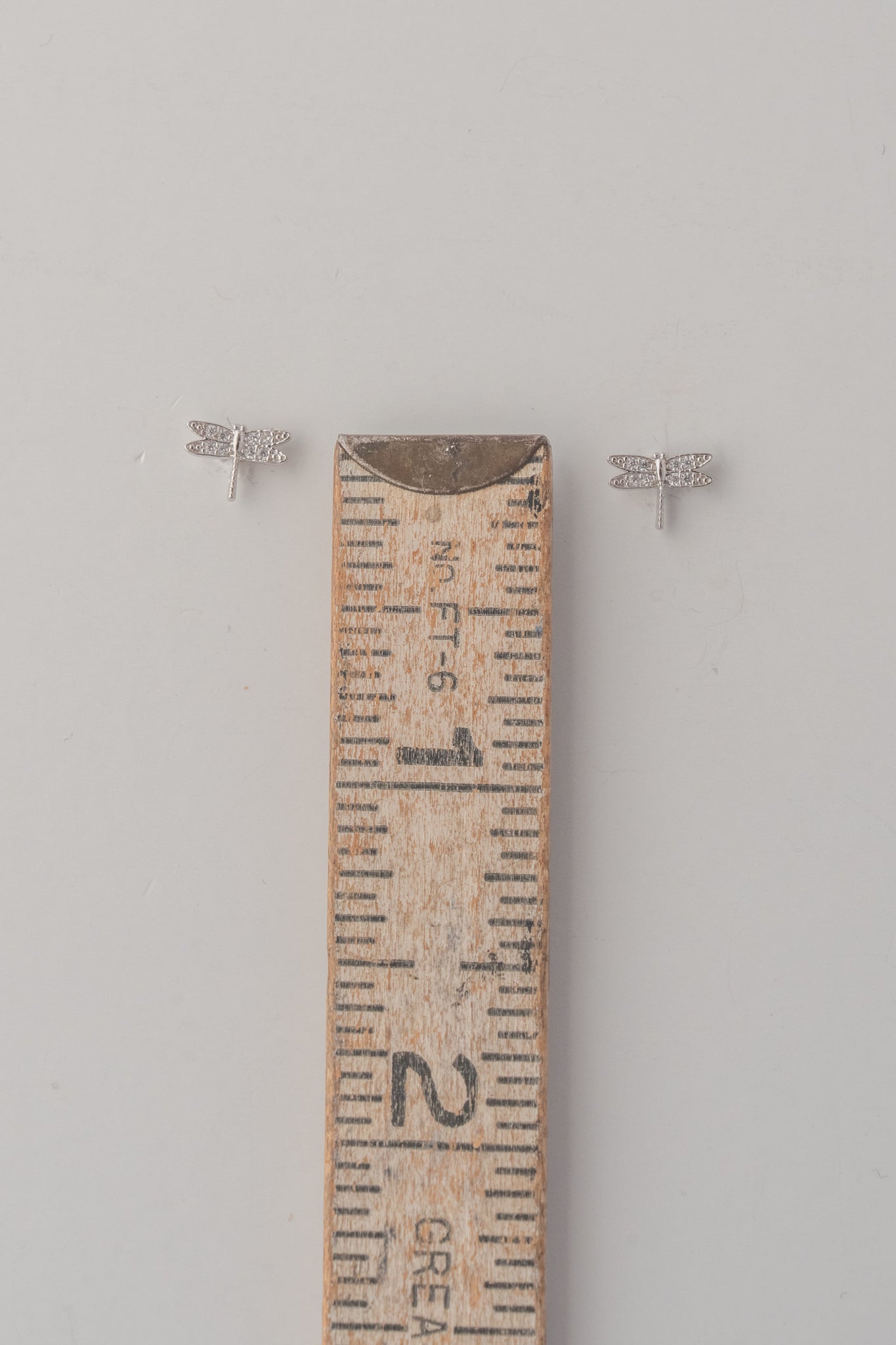 Silver CZ Dragon Post Earrings