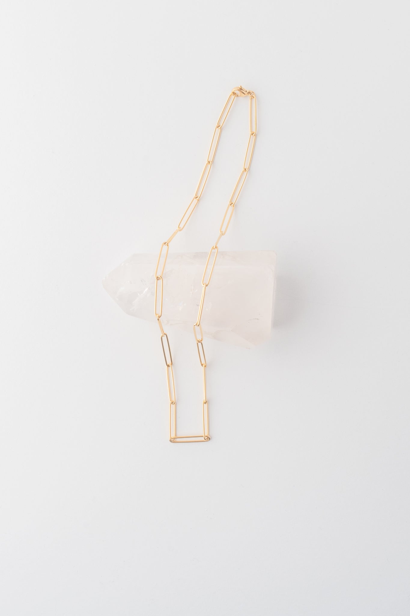 Gold Oval Links Long Neck