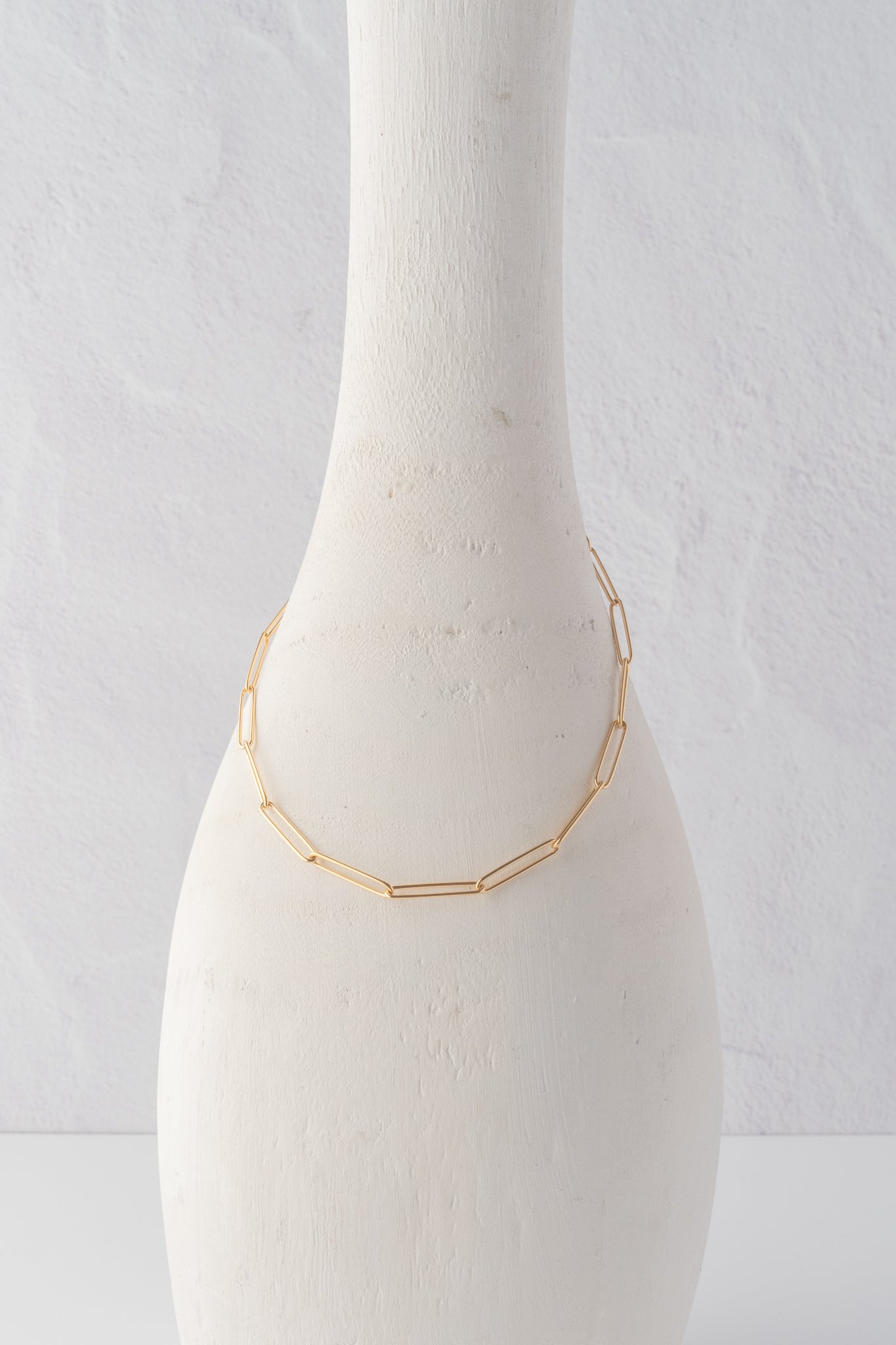 Gold Oval Links Long Neck