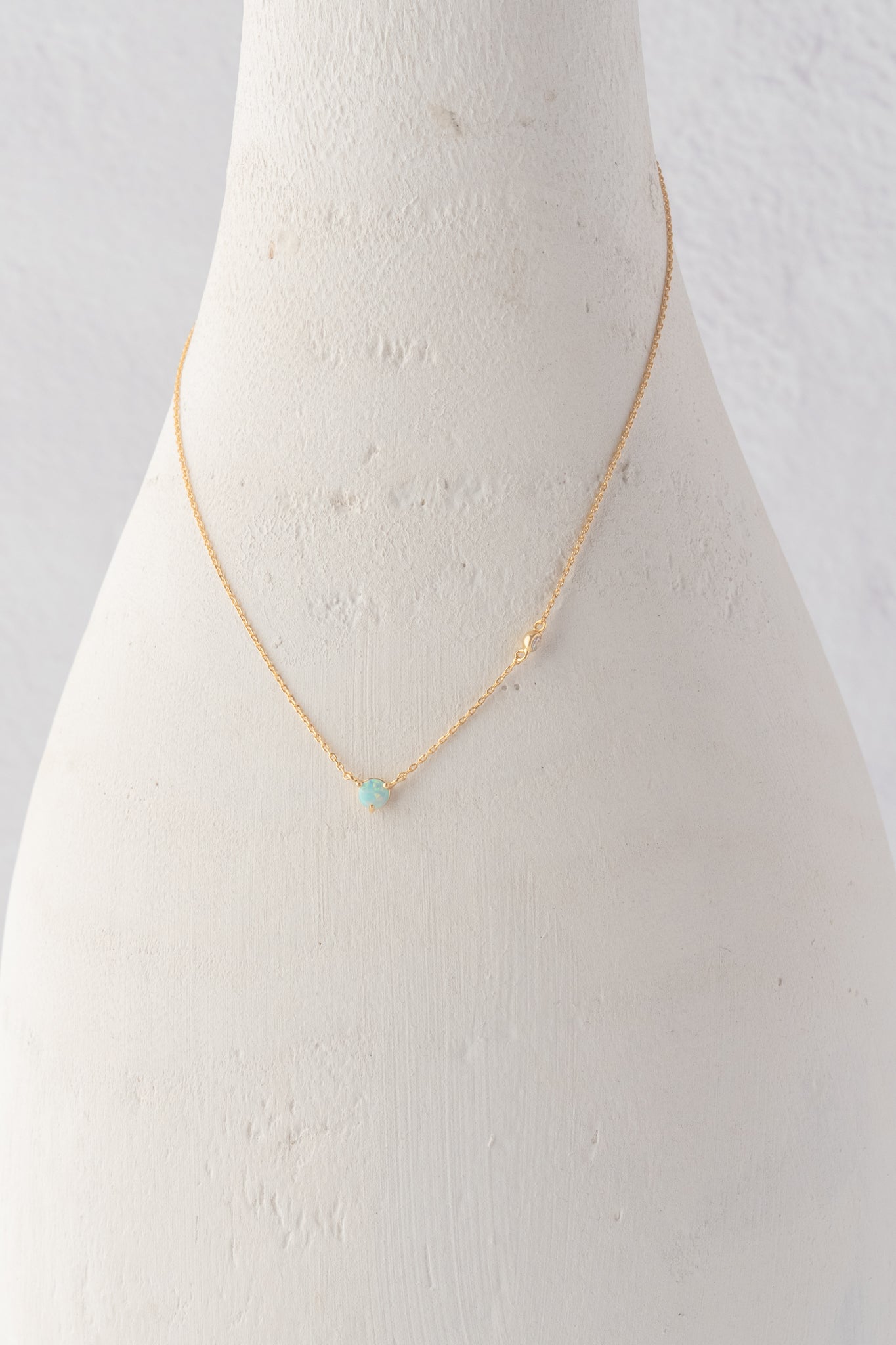 Opal/CZ Simple Gold Chain