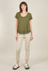 Mododoc S/S Scoop Neck Tee, Moss 