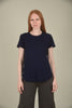 Mododoc Crewneck Curve Hem Vee Tee, Navy Licorice 