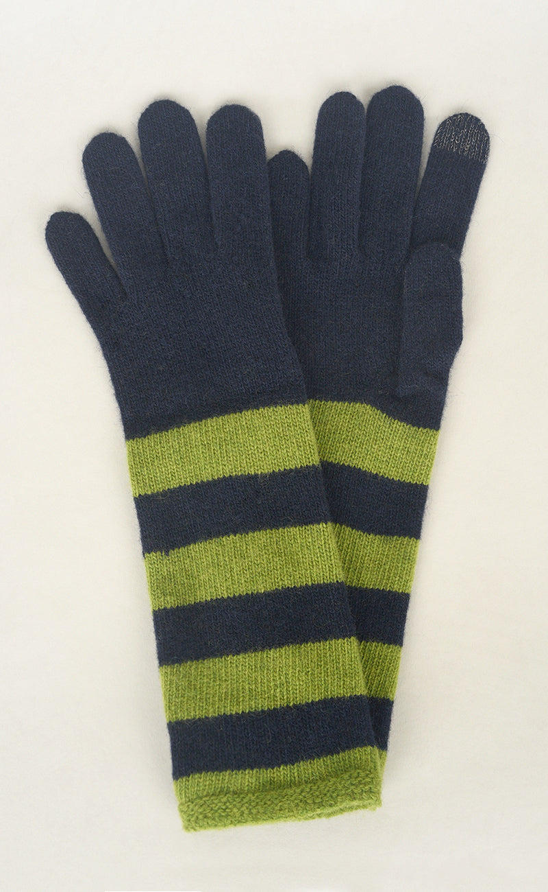 Santacana Madrid Wool/Angora Semilon Glove, Marino One Size Marino