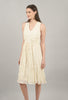 Mystree Overstitch Crinkle Sundress, Ivory 