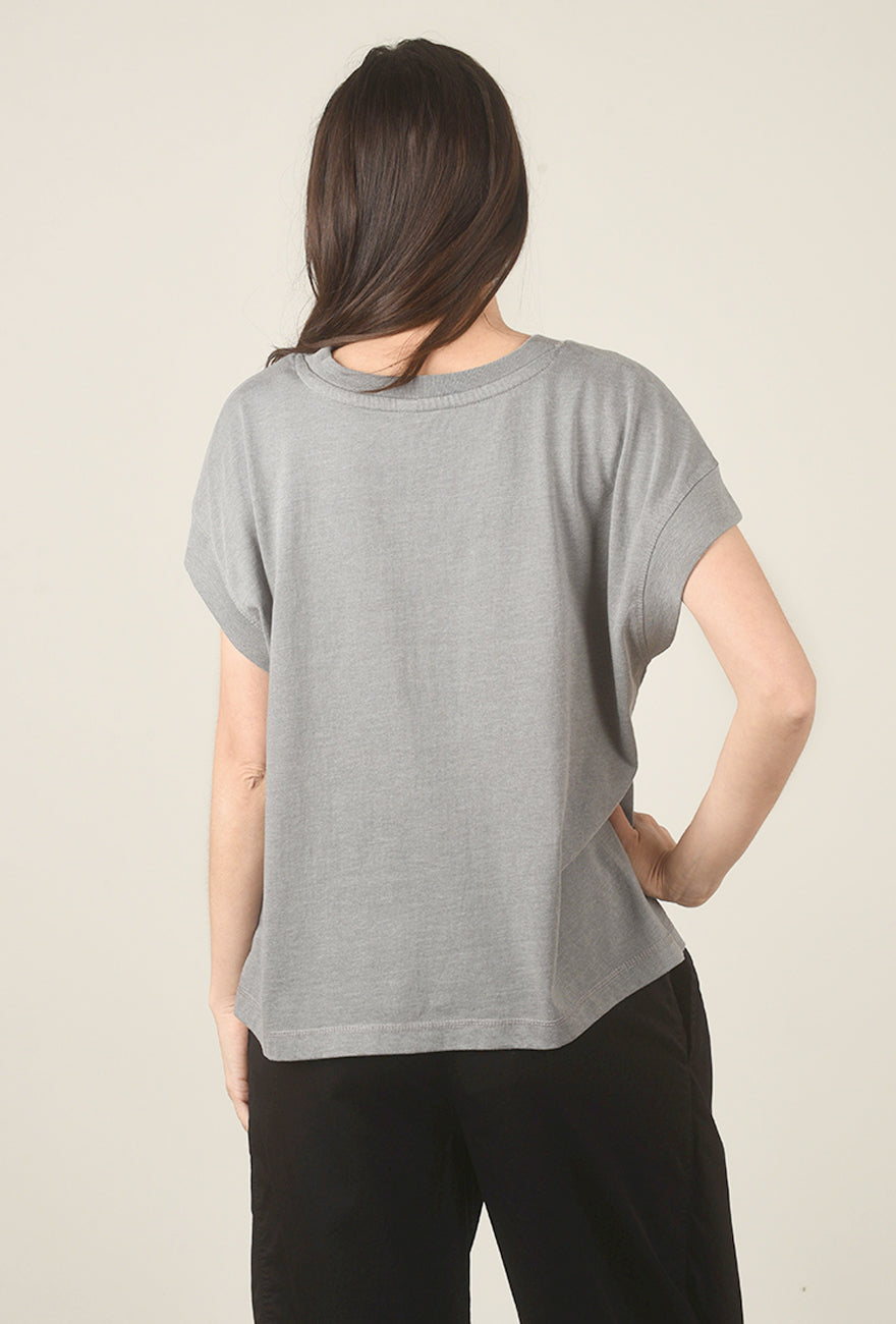 Dragon Fly Crescent Tee, Gray Angle 3
