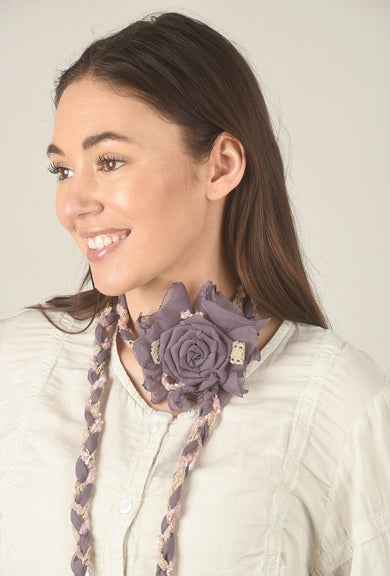 Handmade Crochet Flower Belt, Orchid