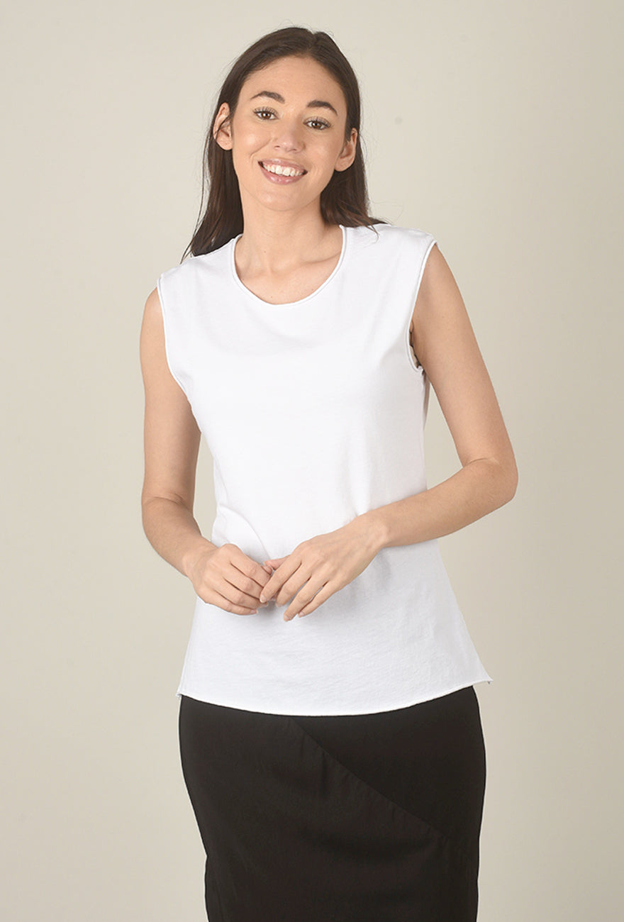 Barre Tee, White