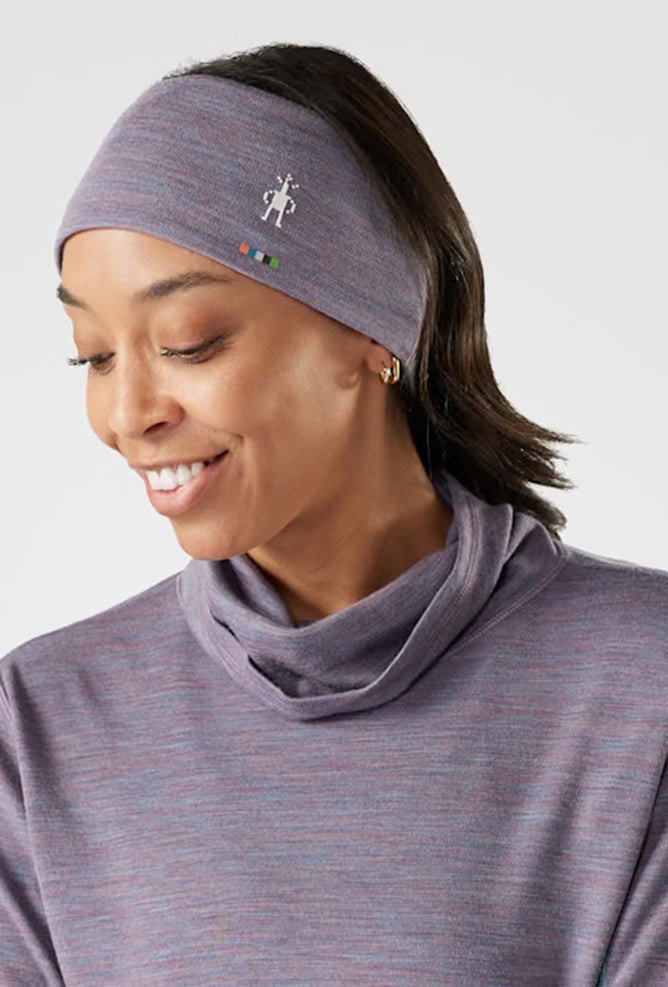 Smartwool Thermal Merino Reverse Headband, Chalk Violet/Nightfall 