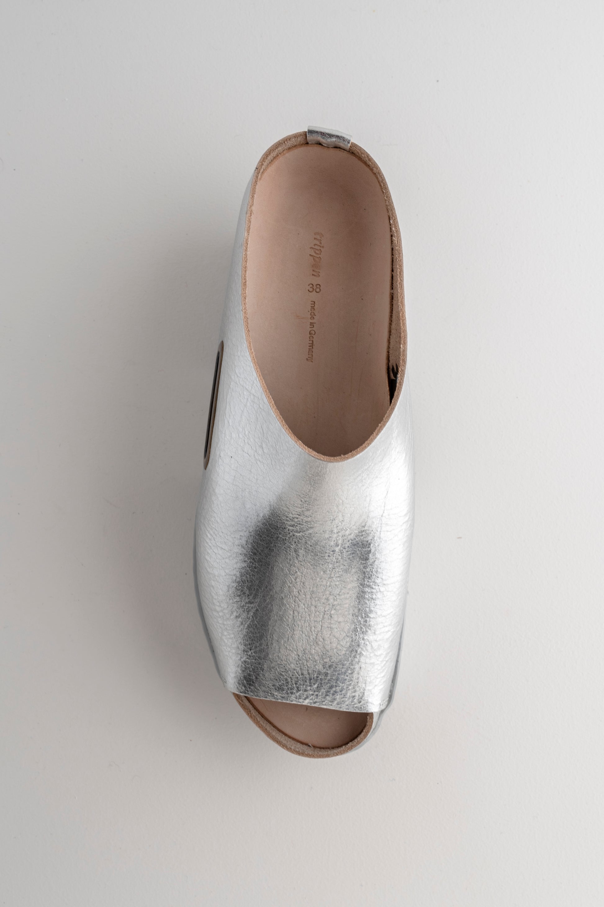 Trippen Shoes Daybreak Box Shoe, Silver 