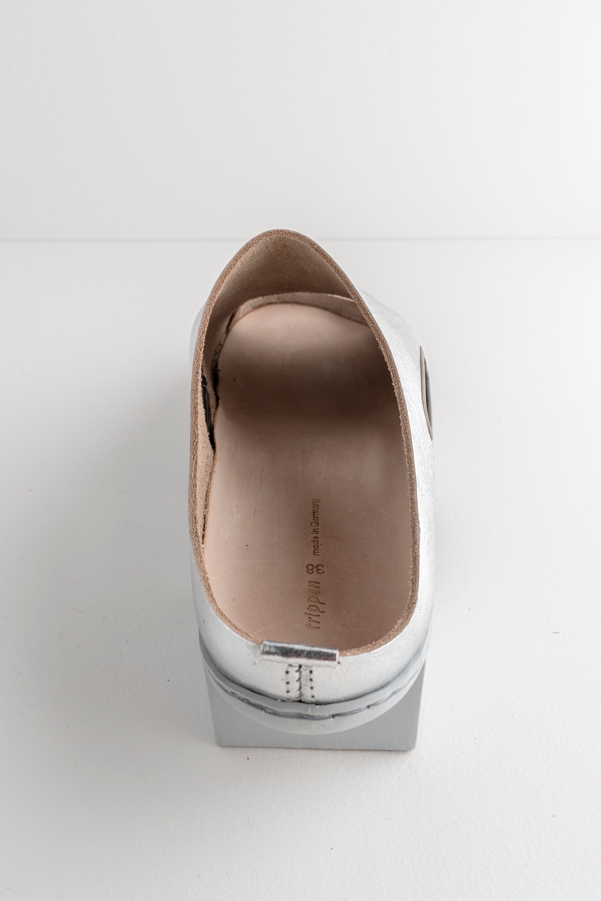 Trippen Shoes Daybreak Box Shoe, Silver 
