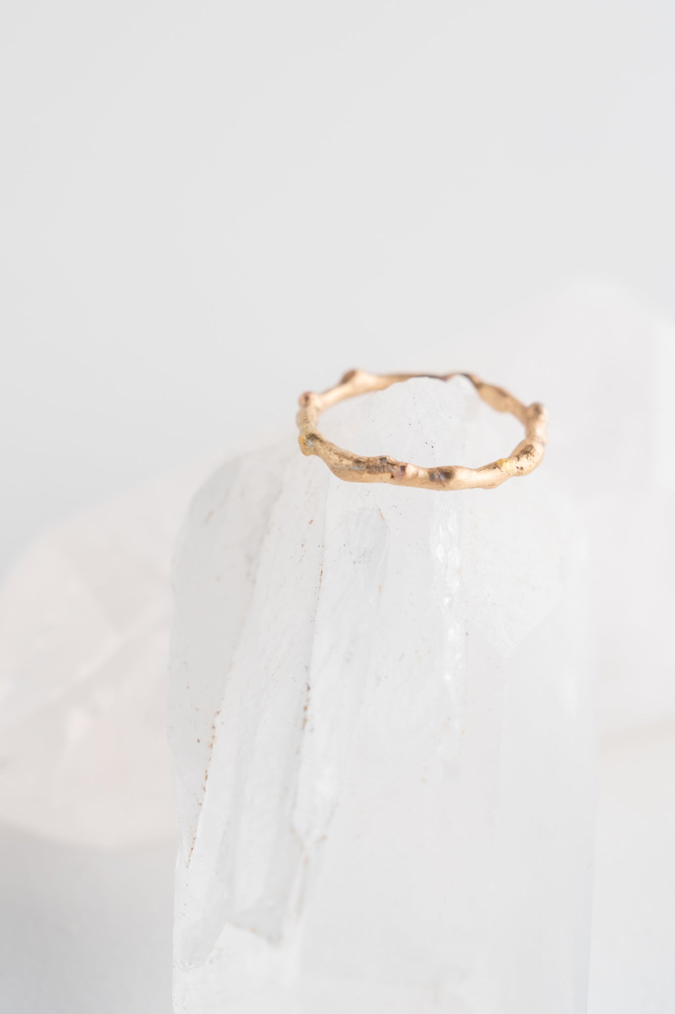 Evie Lou Embedded Band 14k Gold Ring 