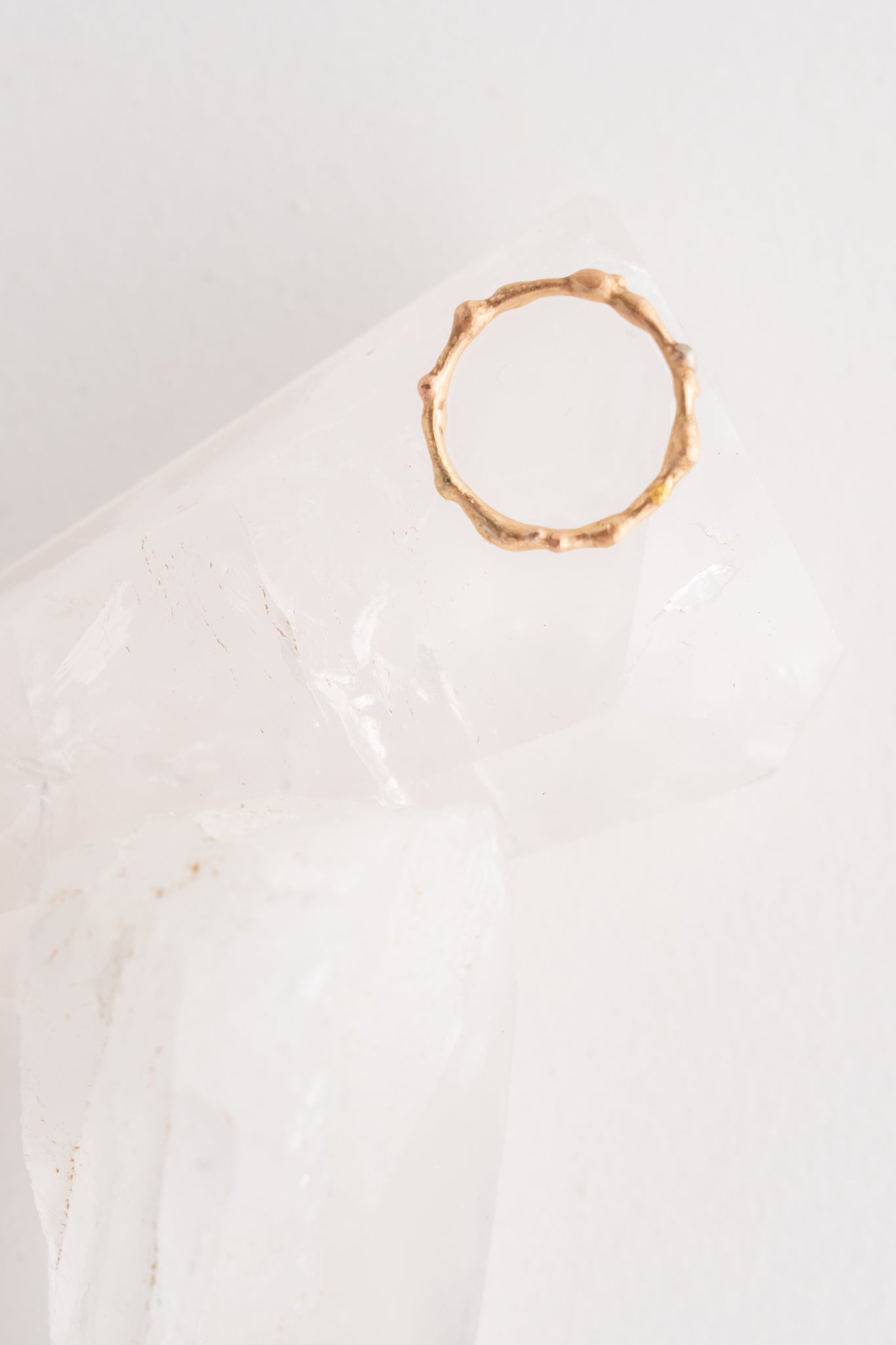 Evie Lou Embedded Band 14k Gold Ring 