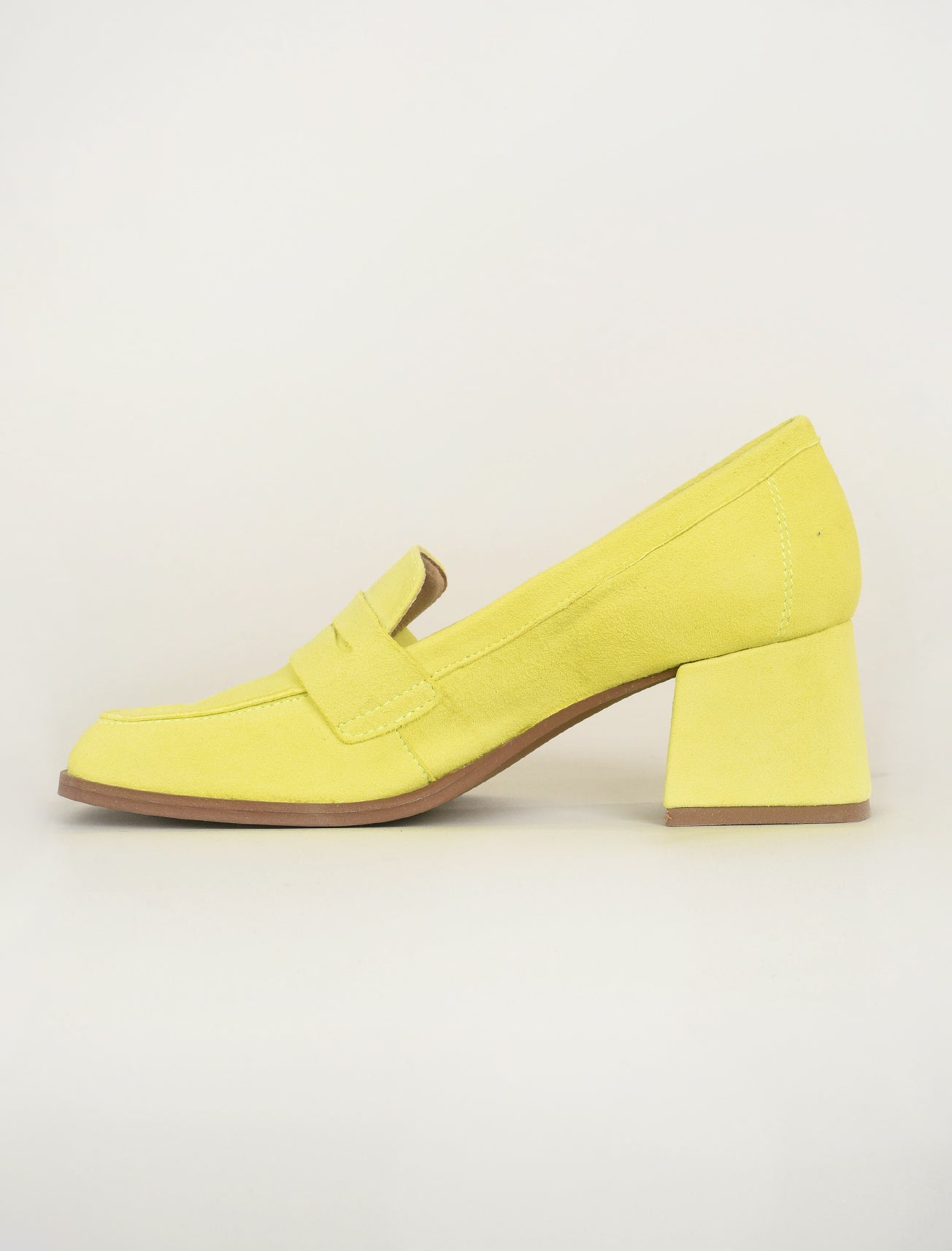 Bos & Co. Ama Suede Heeled Loafer, Pear 