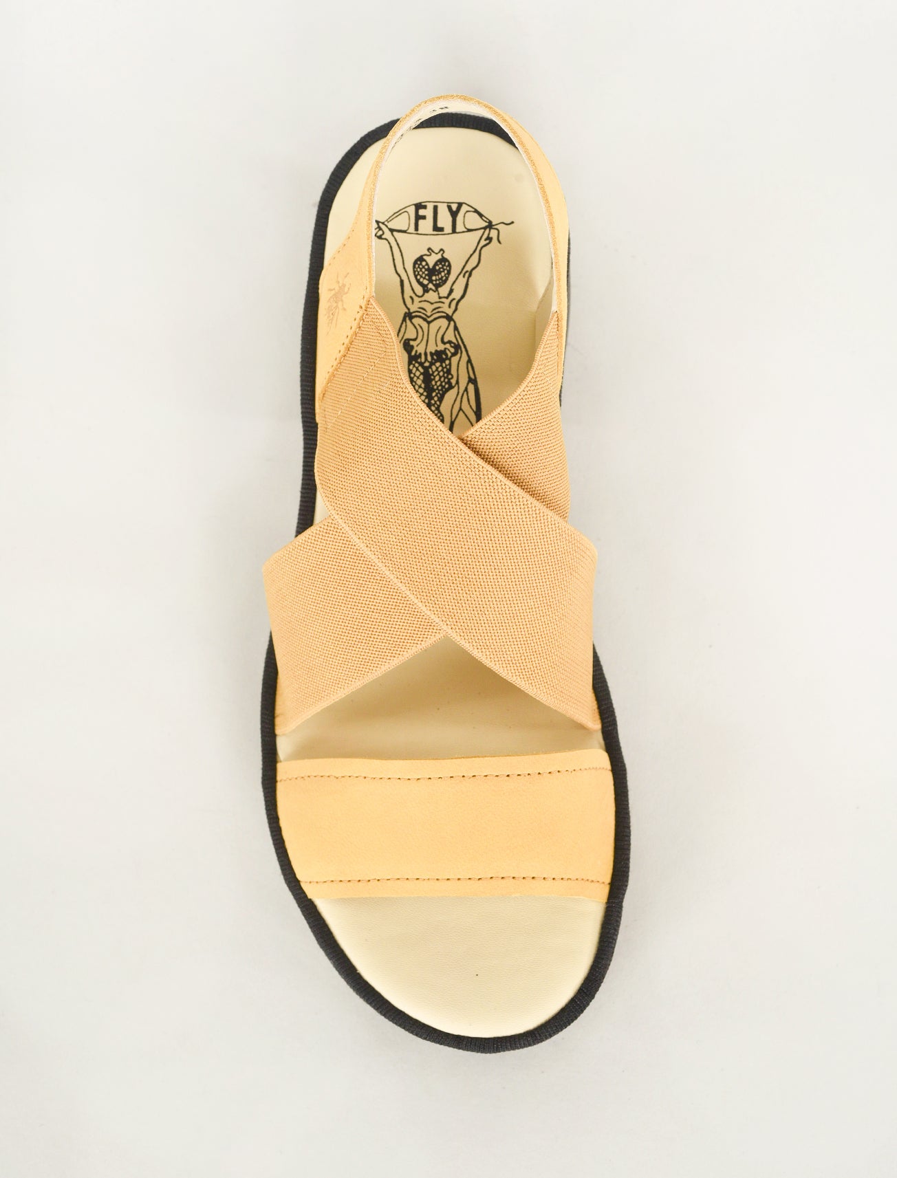 Fly London Taji Platform Sandal, Bumblebee Yellow 